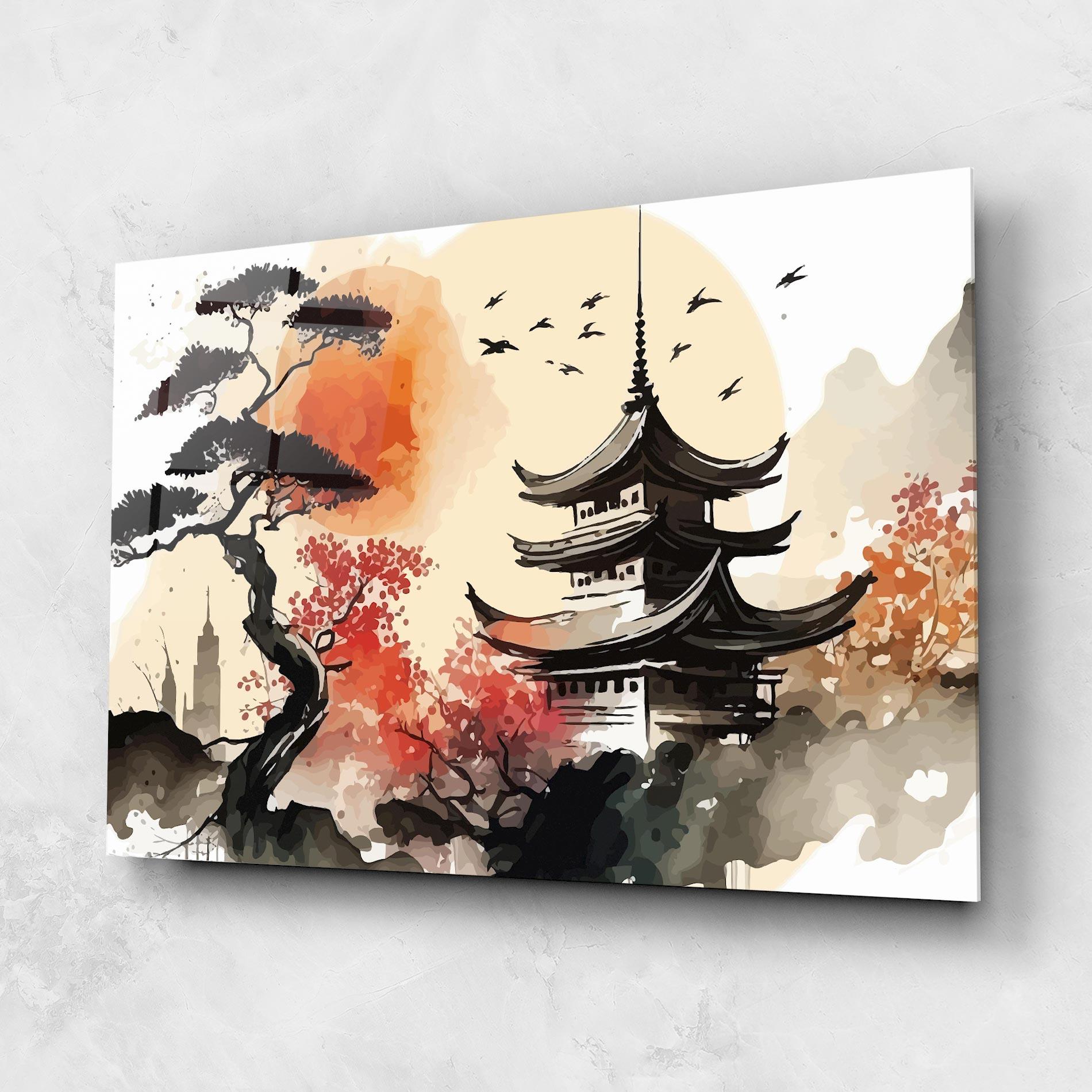 Glasbild Asiatic Beautiful View mockup 1