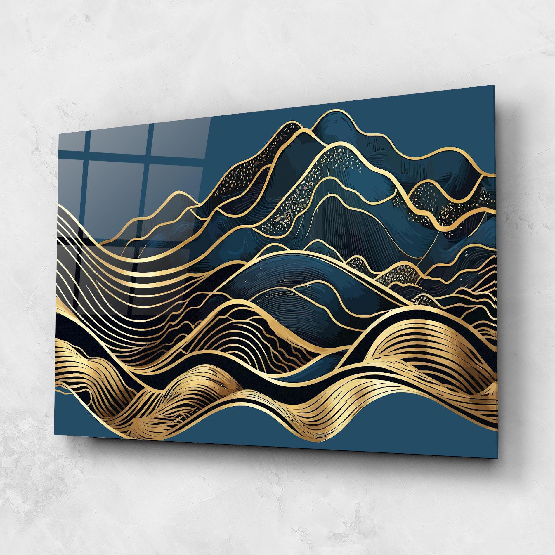 Glasbild Asiatic Blue Wave mockup 1