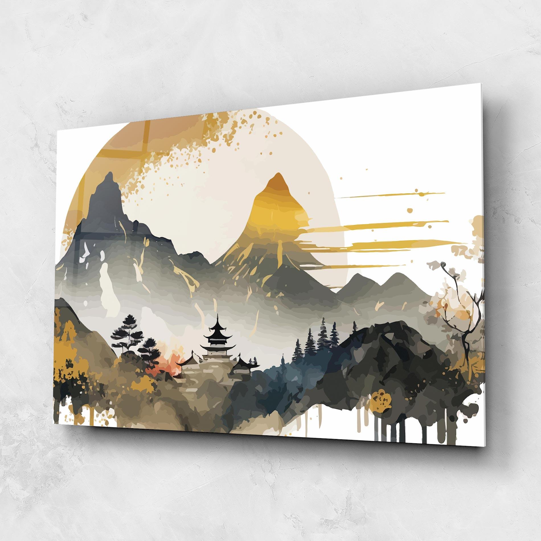 Glasbild Asiatic Gold Cream mockup 1