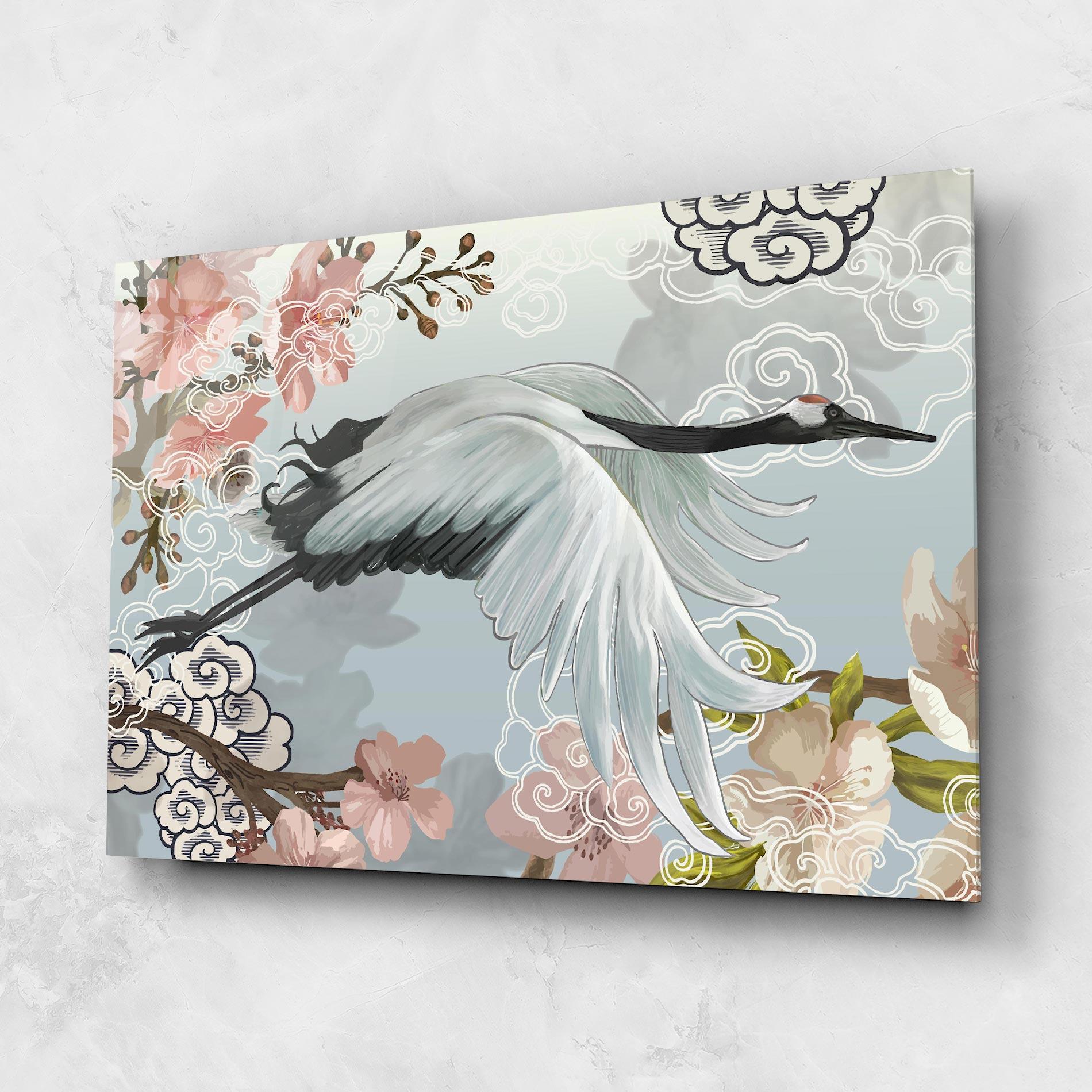 Glasbild Beautiful Asiatic Bird mockup 1