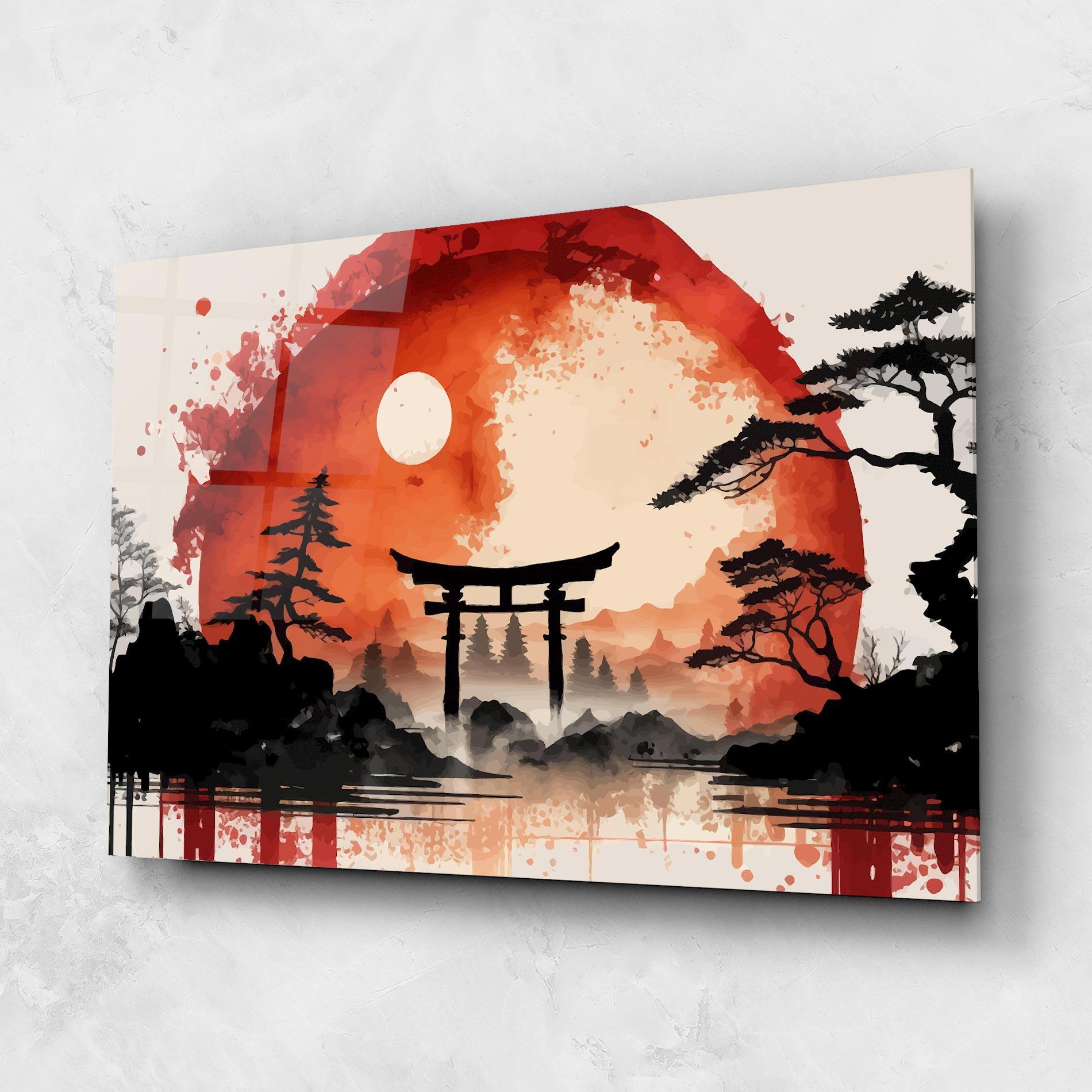 Glasbild Big Asiatic Sun mockup 1