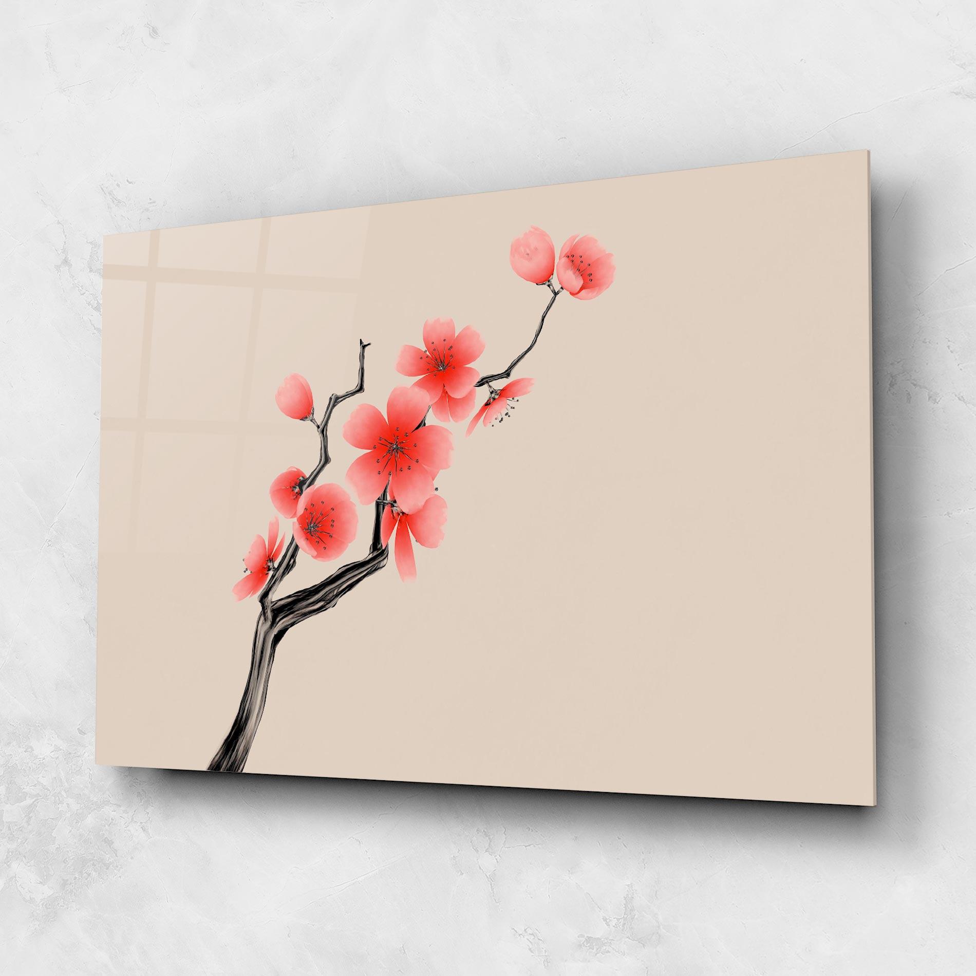 Glasbild Chinese Plum Blossom mockup 1