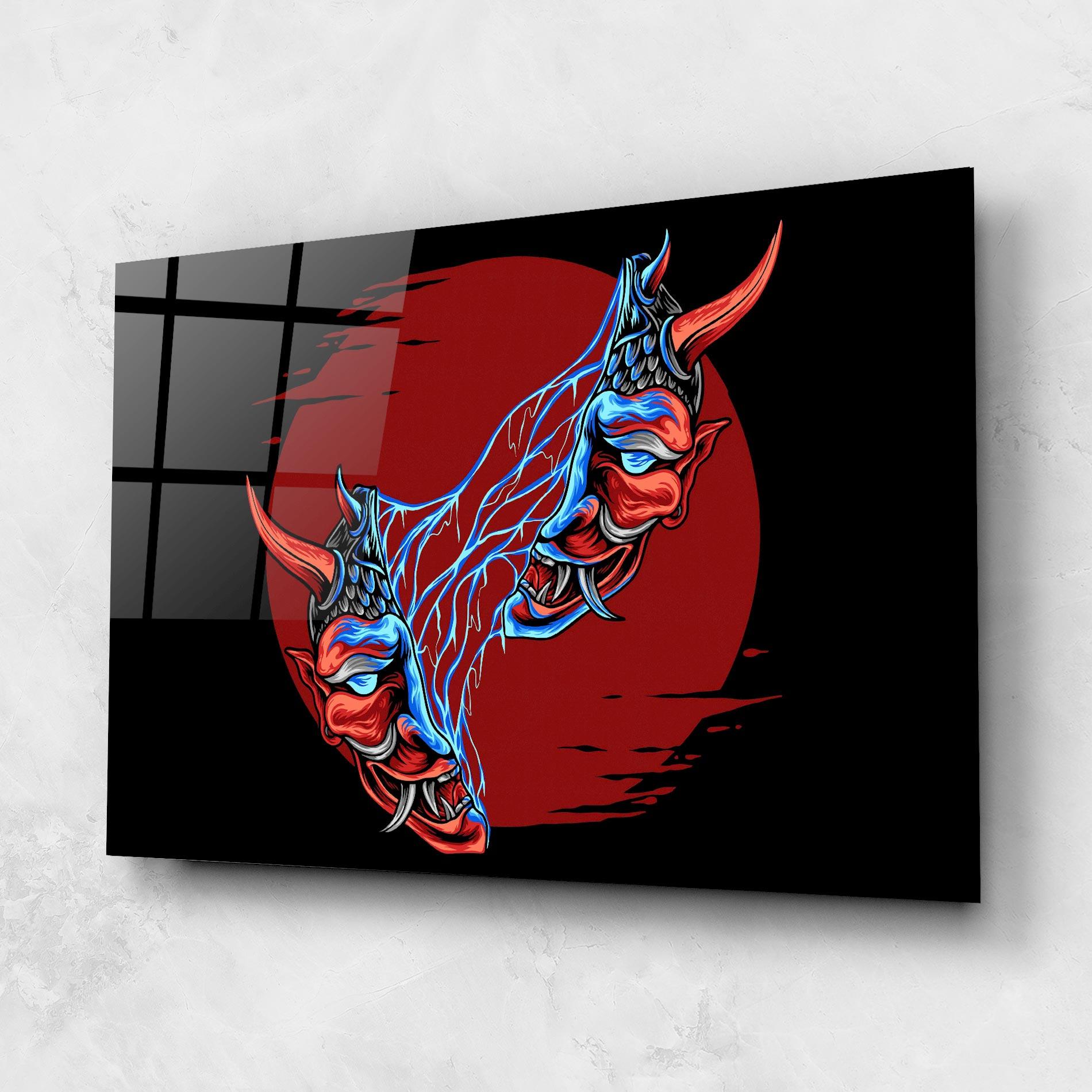 Glasbild Japanese Mask mockup 1
