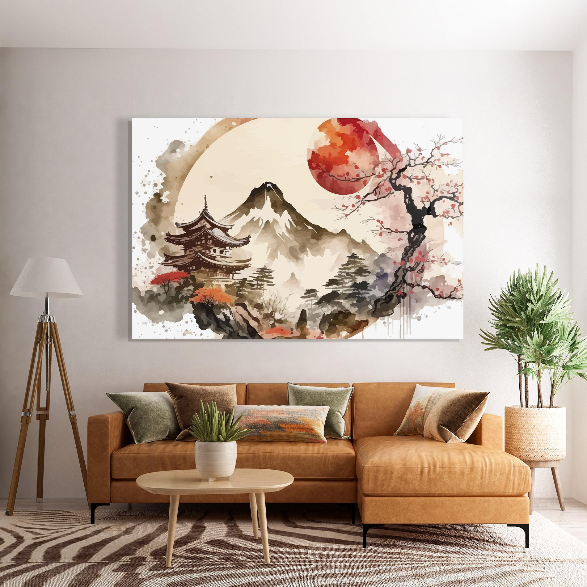 Glasbild Asiatic Blossom View mockup 7