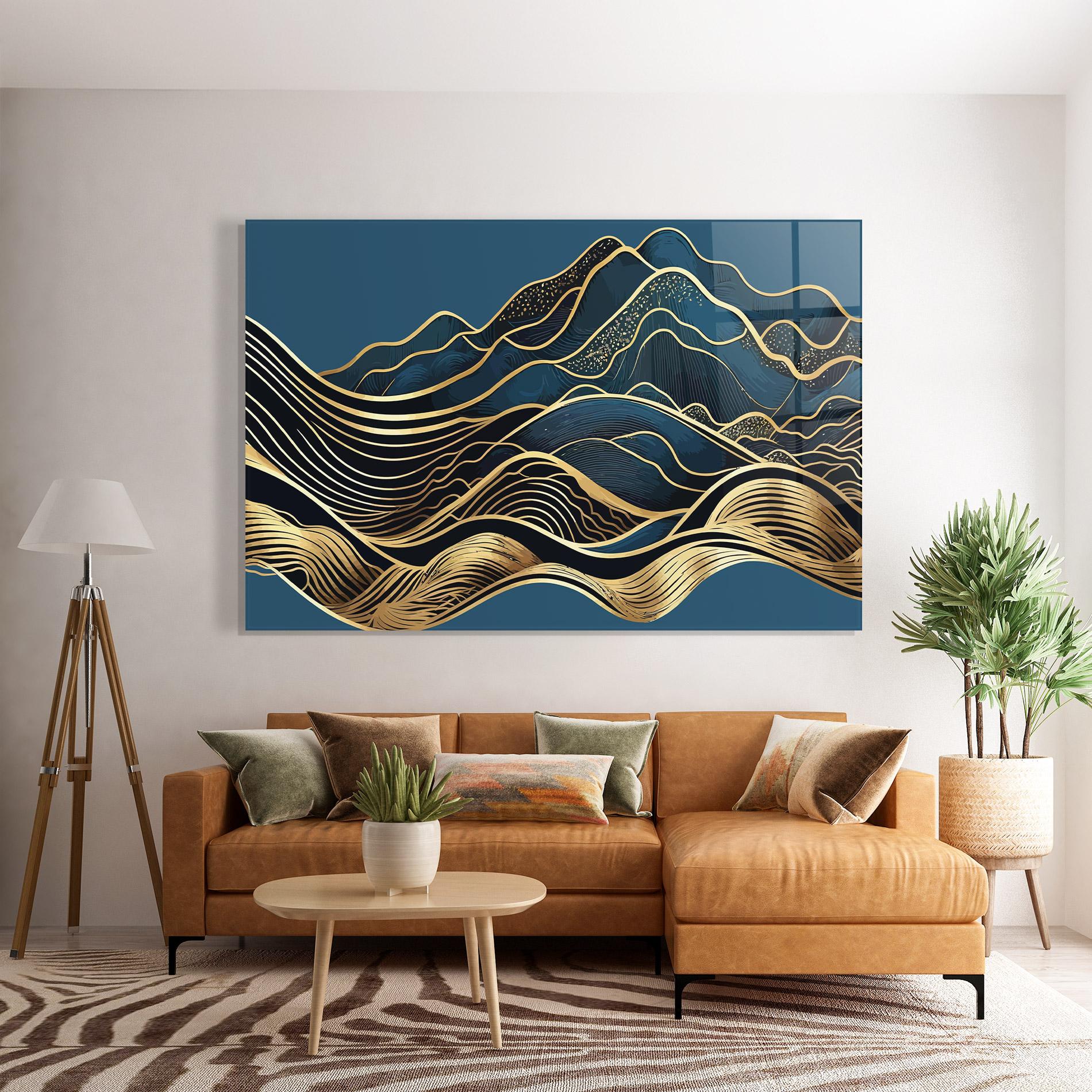 Glasbild Asiatic Blue Wave mockup 7