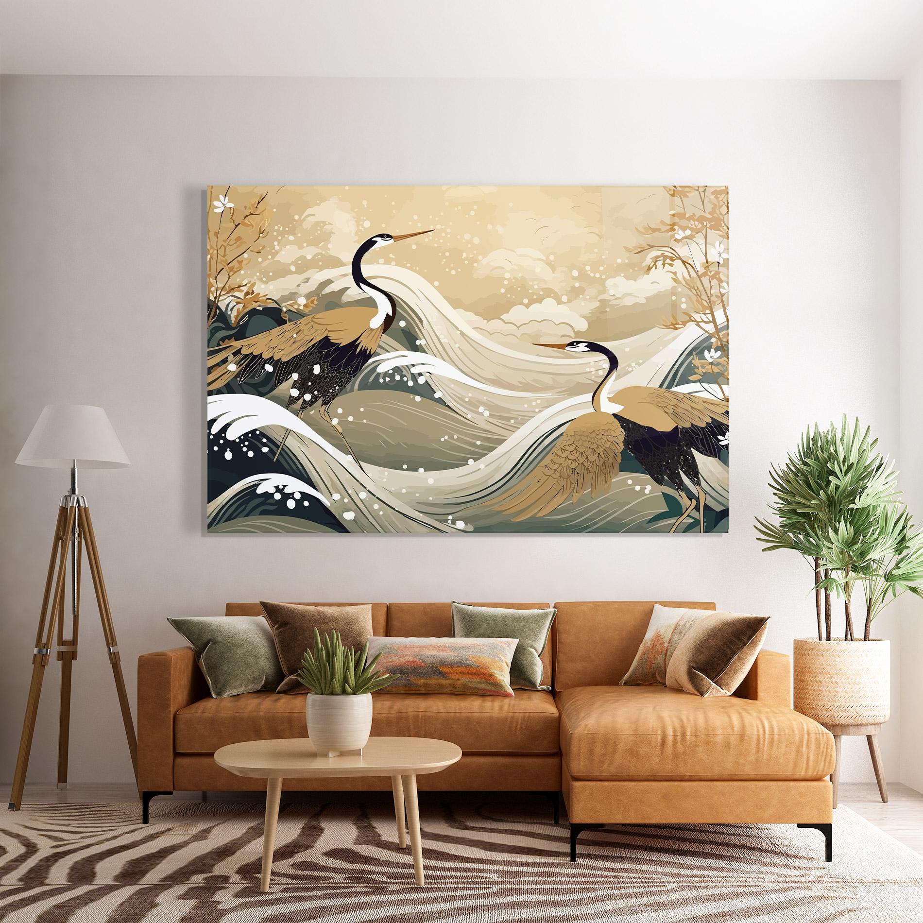 Glasbild Asiatic Snow Bird mockup 7