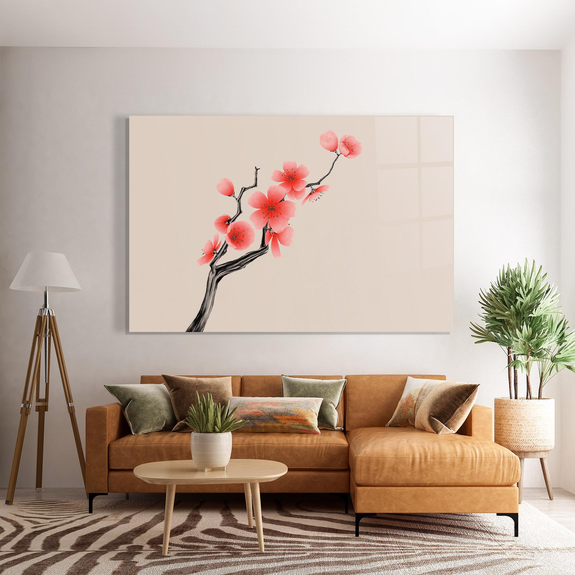 Glasbild Chinese Plum Blossom mockup 7