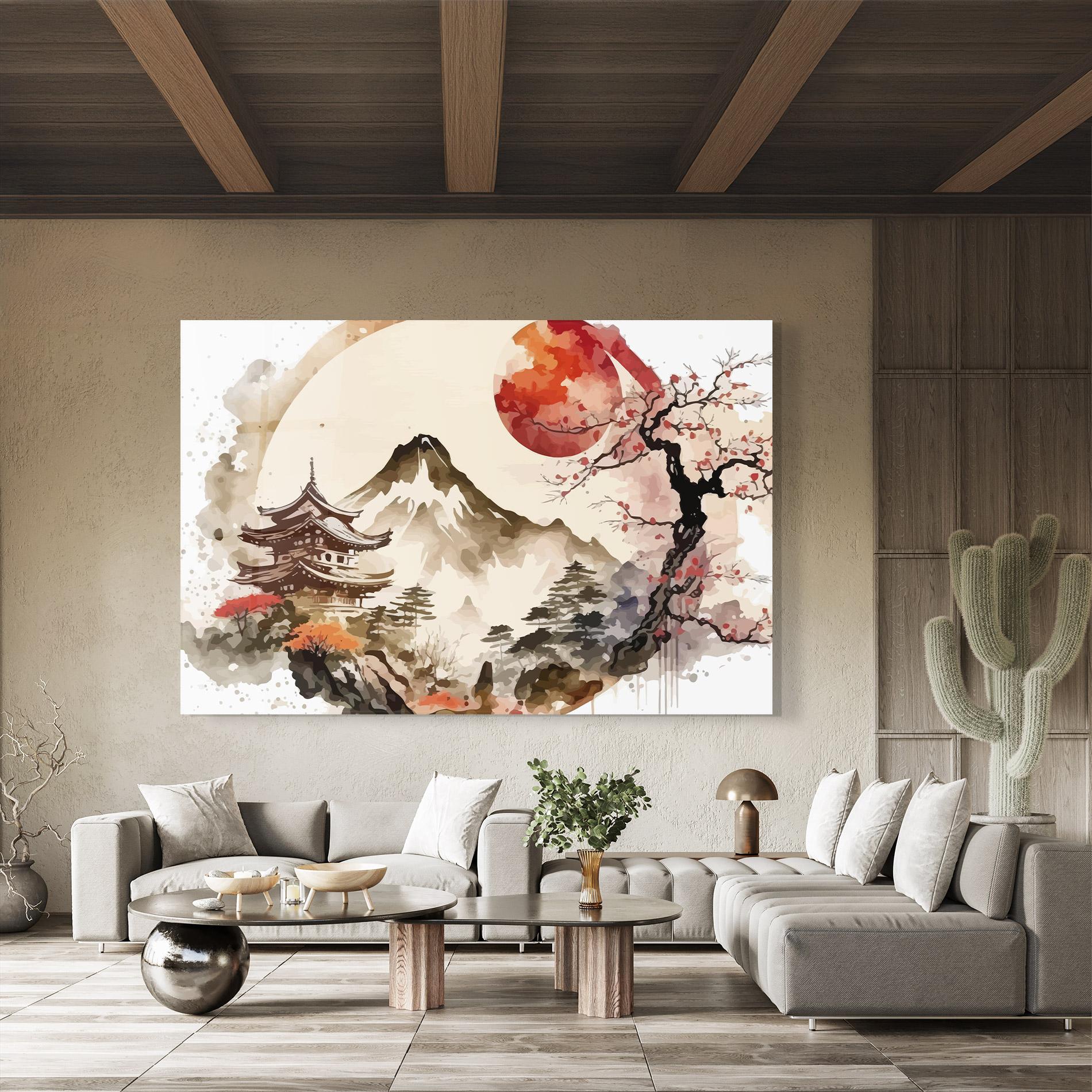 Glasbild Asiatic Blossom View mockup 8