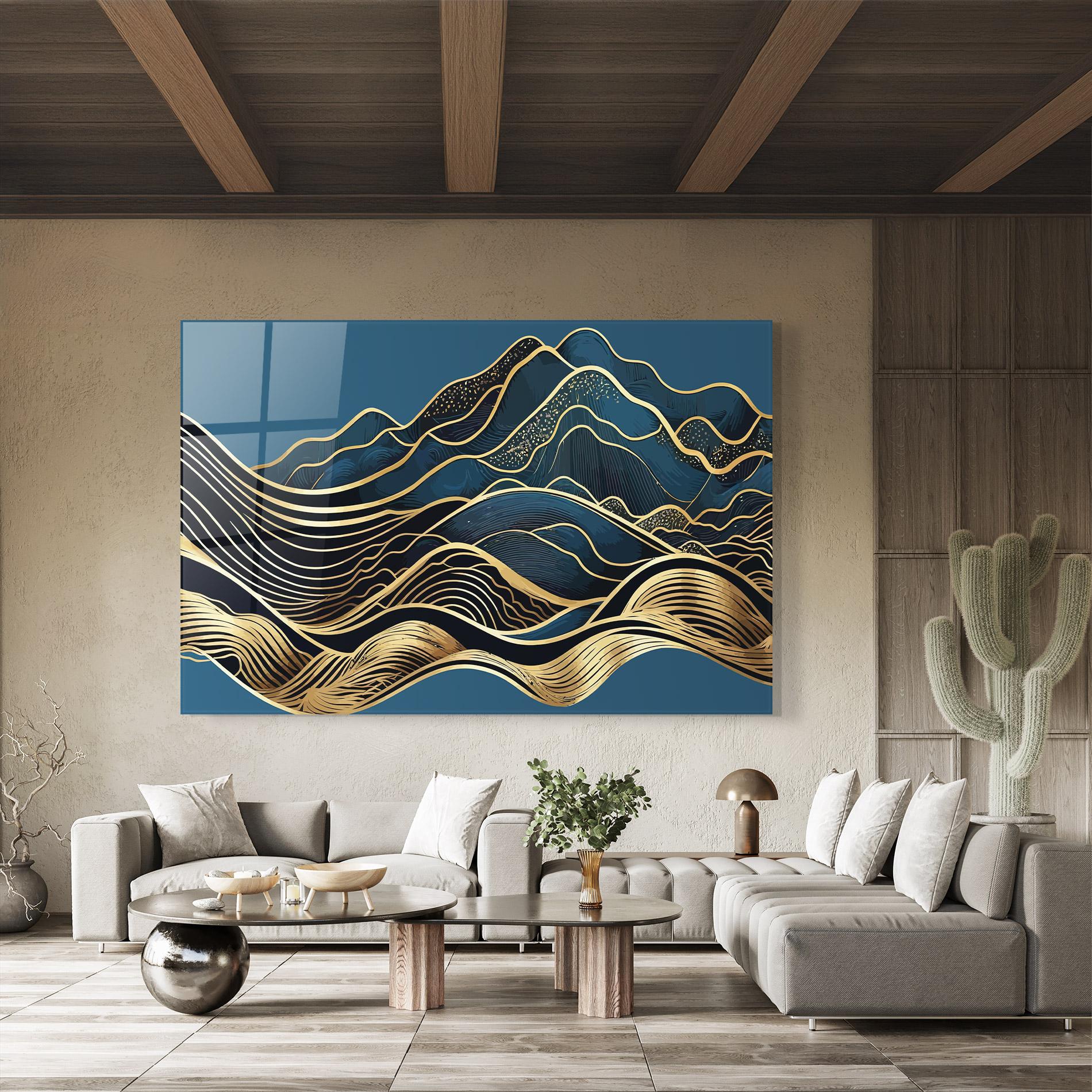 Glasbild Asiatic Blue Wave mockup 8