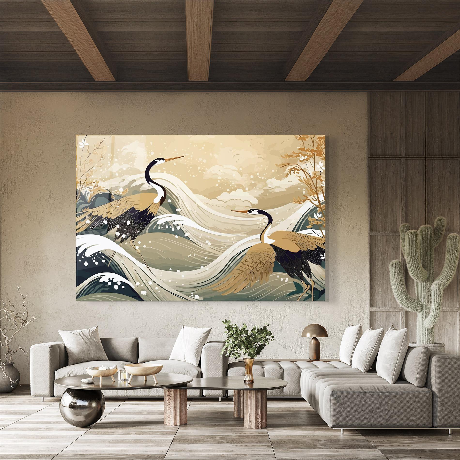 Glasbild Asiatic Snow Bird mockup 8