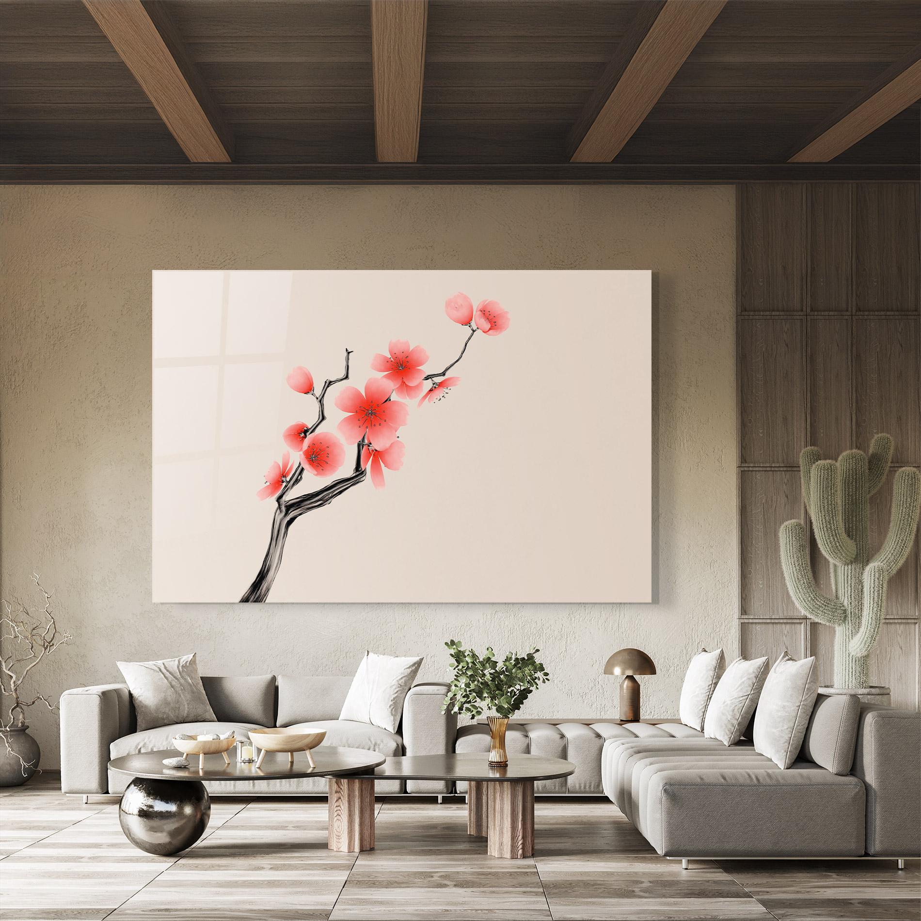 Glasbild Chinese Plum Blossom mockup 8