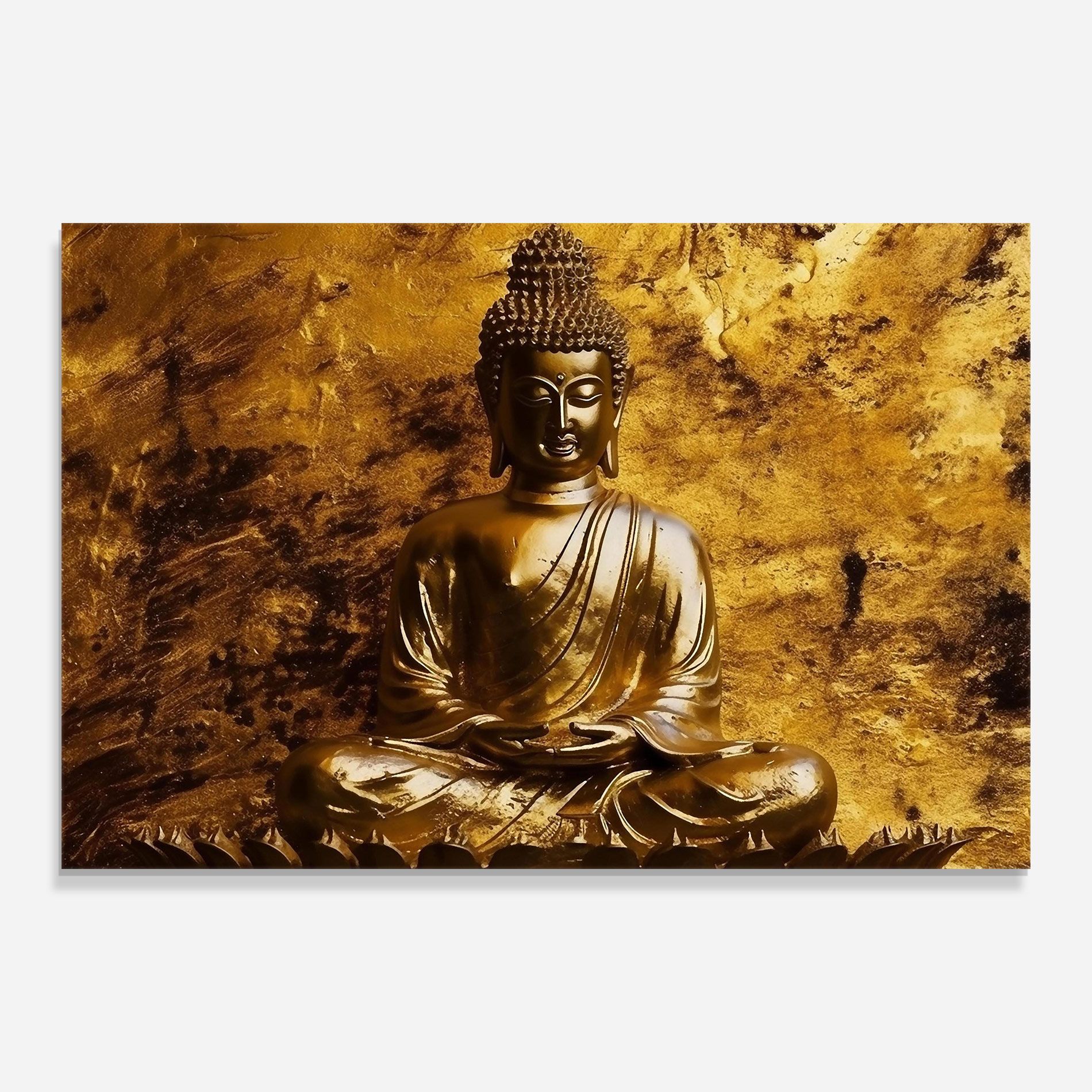 Statue Gold Buddha mockup 0