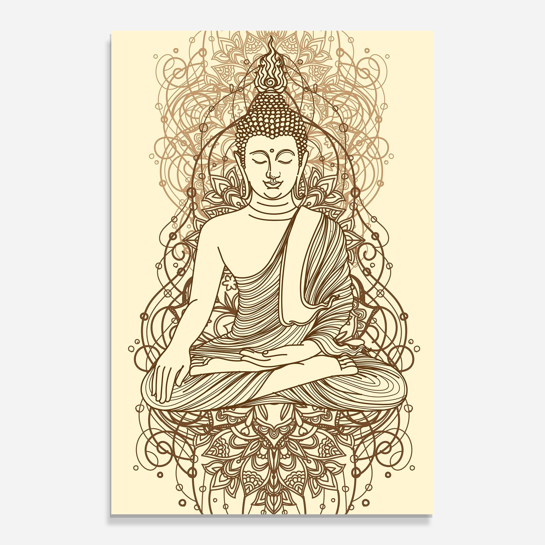 Brown Line Buddha mockup 0