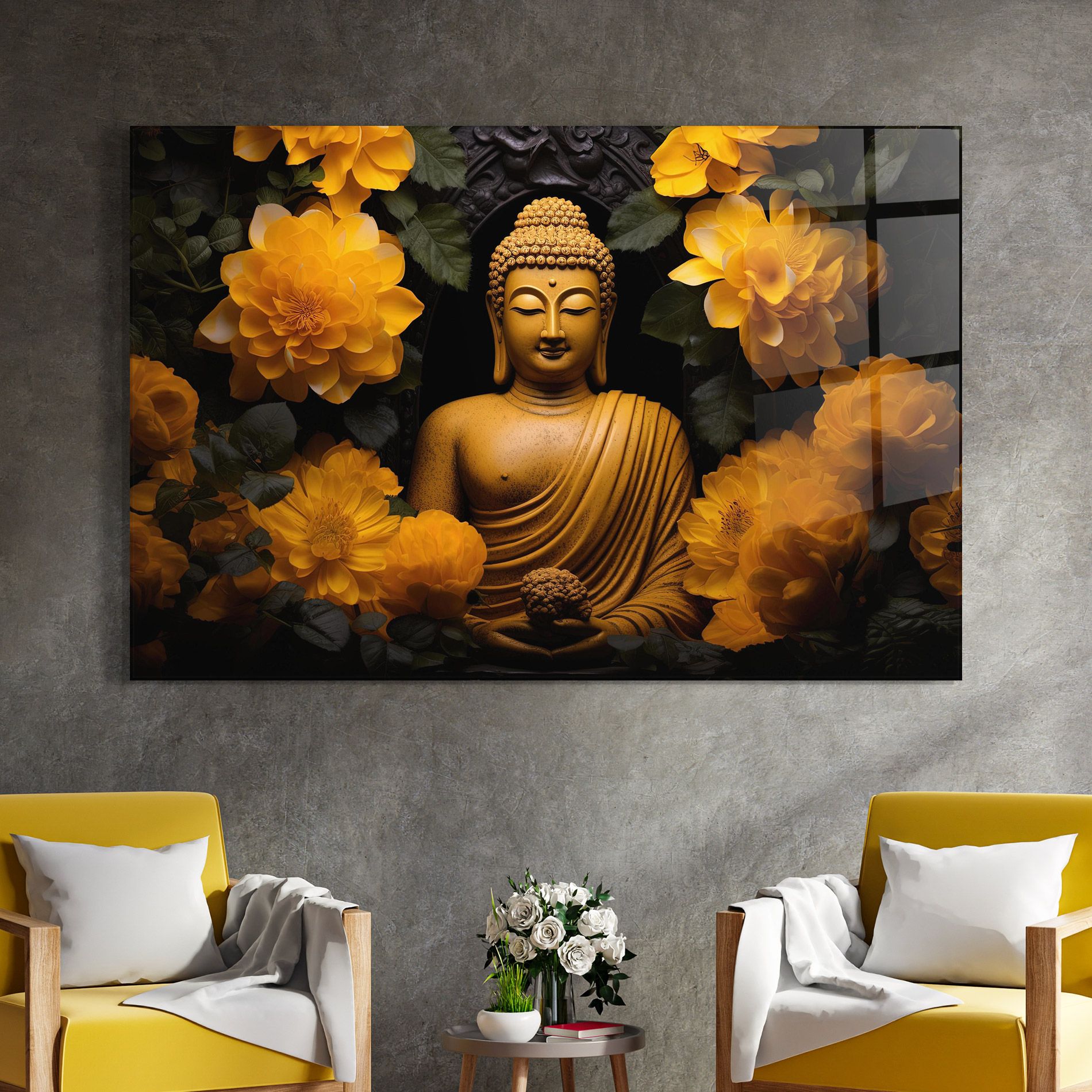 Vecteezy_buddha Statue Surrounded By Yellow Flowers Ai Generated_27745002_860 mockup 4
