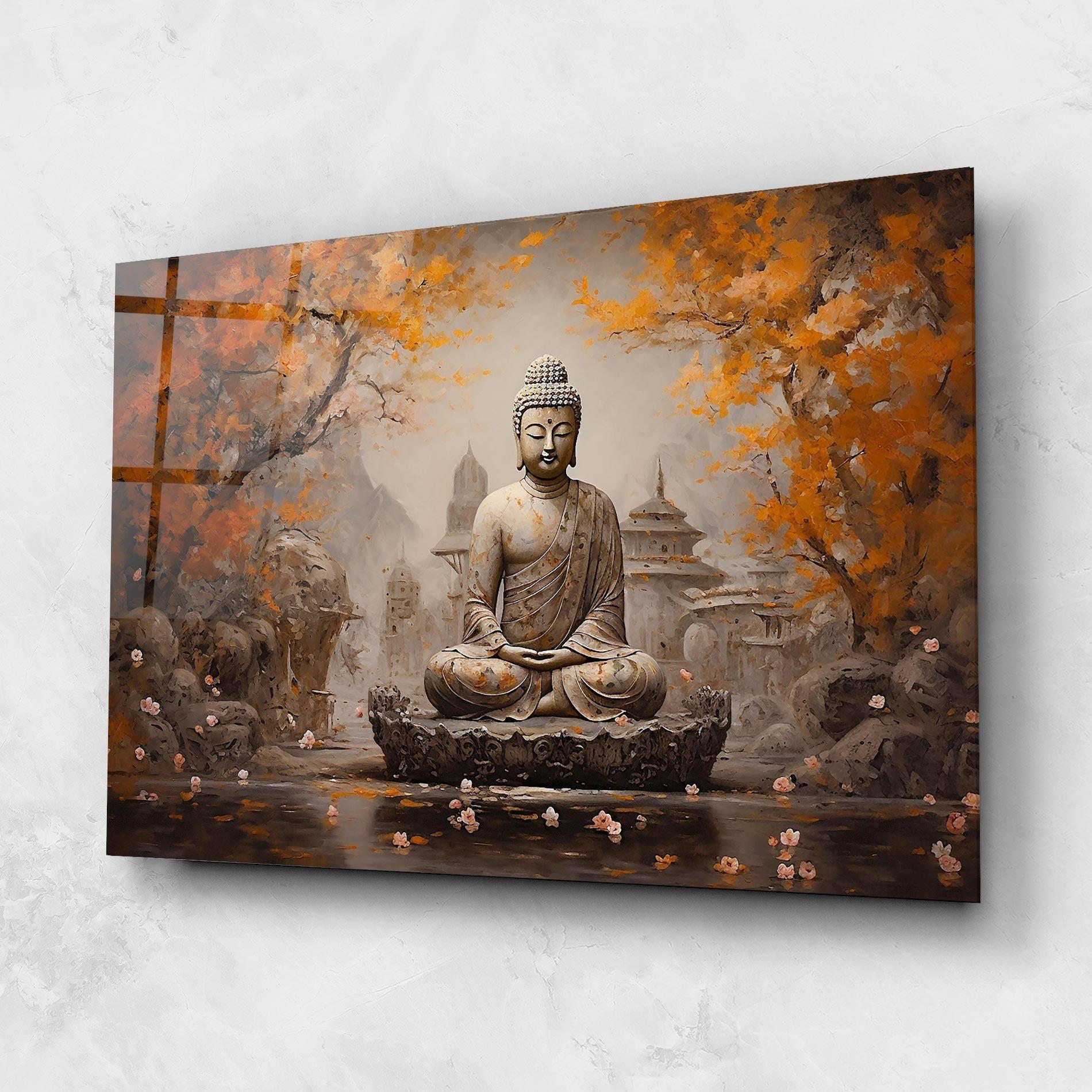 Glasbild Beautiful Buddha Art mockup 1