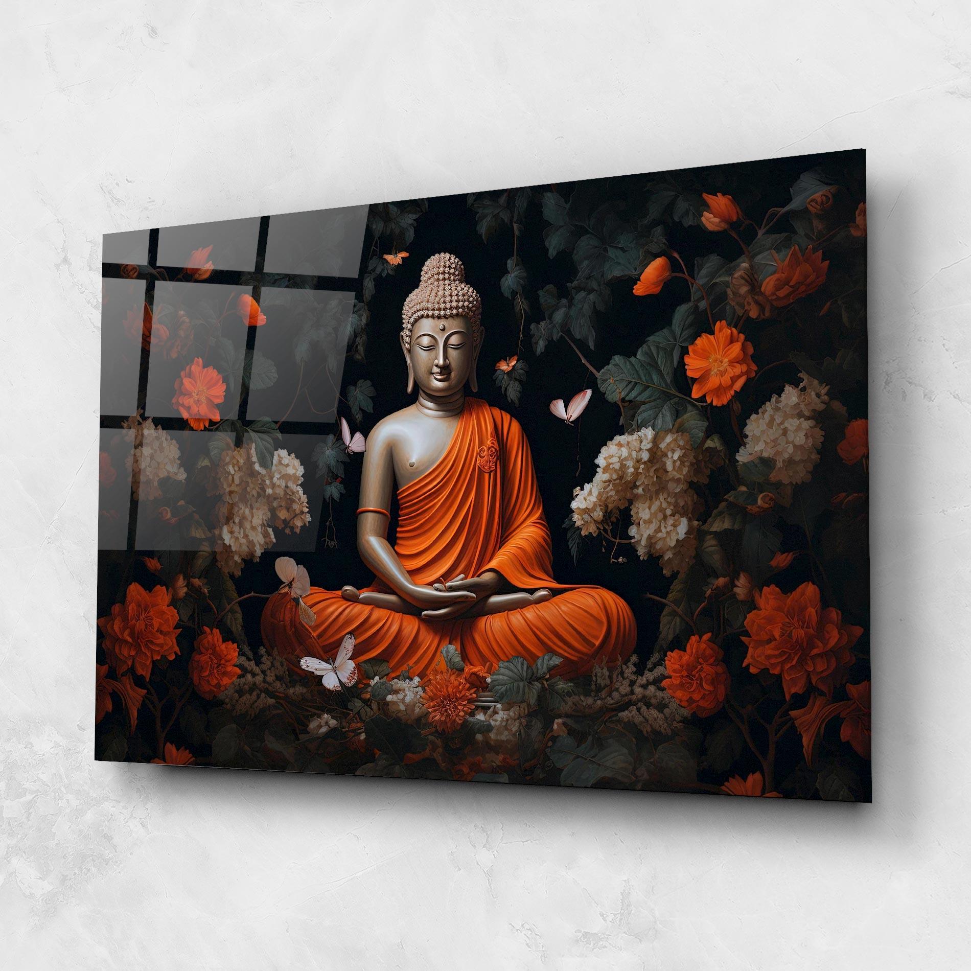 Glasbild Butterfly Buddha mockup 1