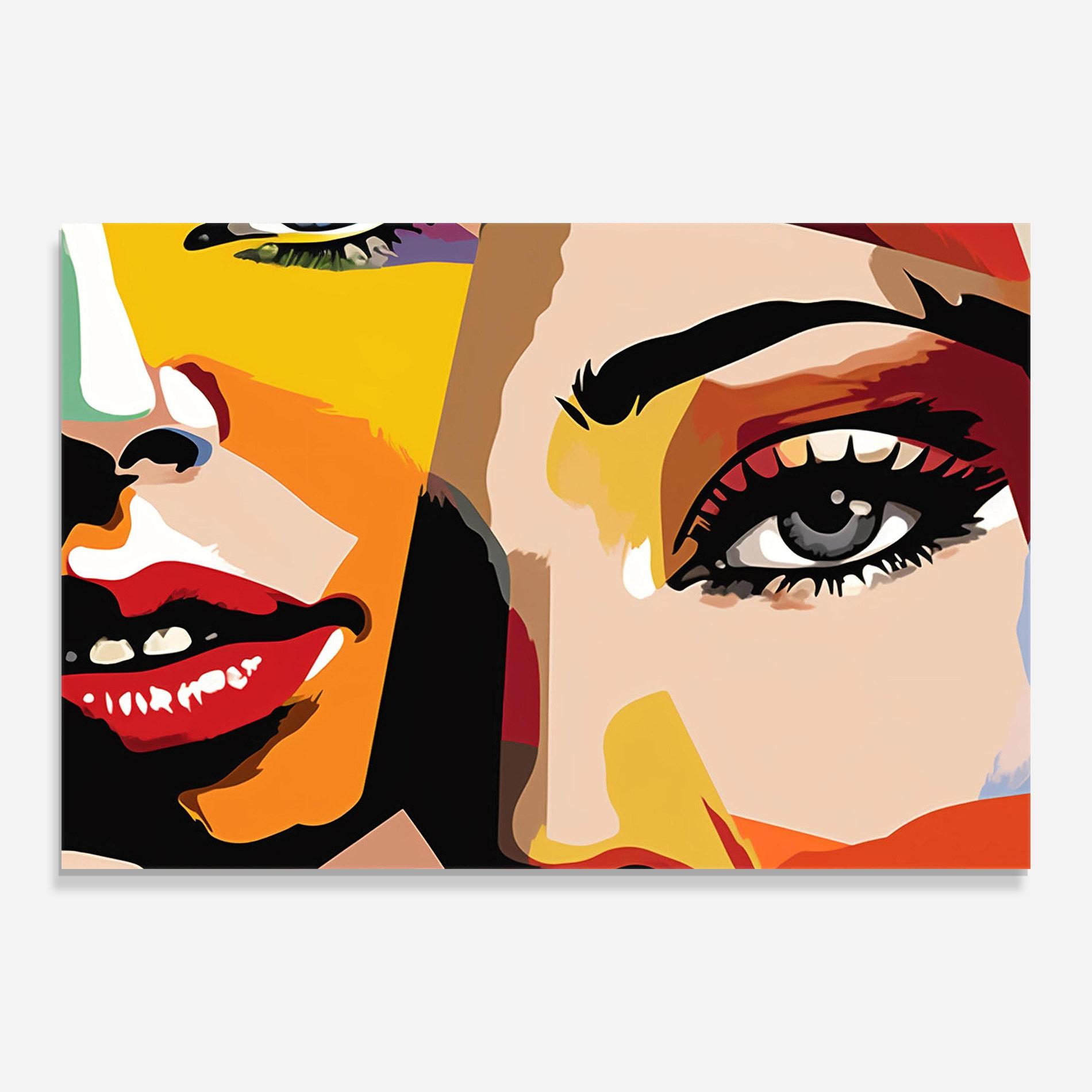 Glasbild Beauty Woman Art mockup 0