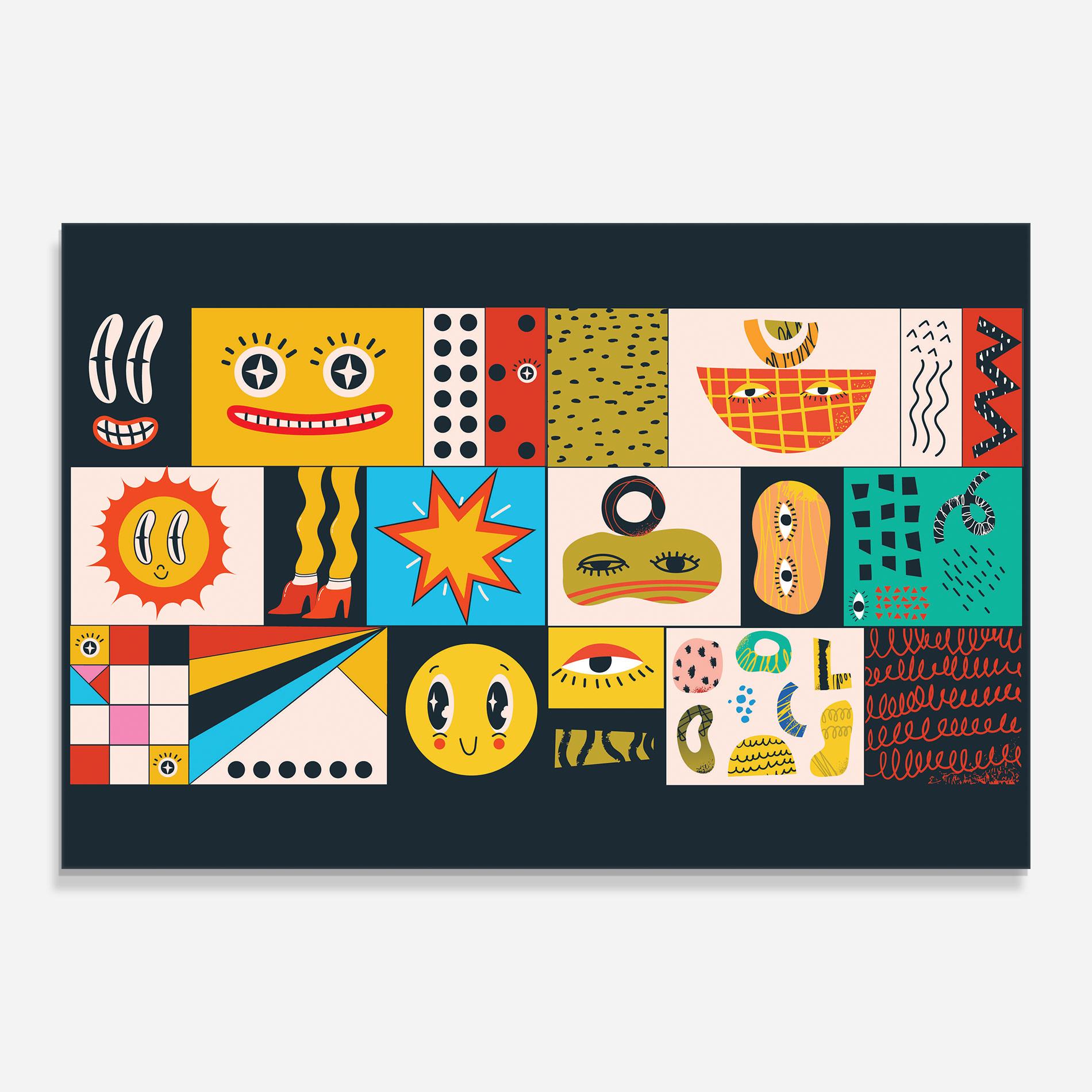 Glasbild Cool Eye Shape mockup 0