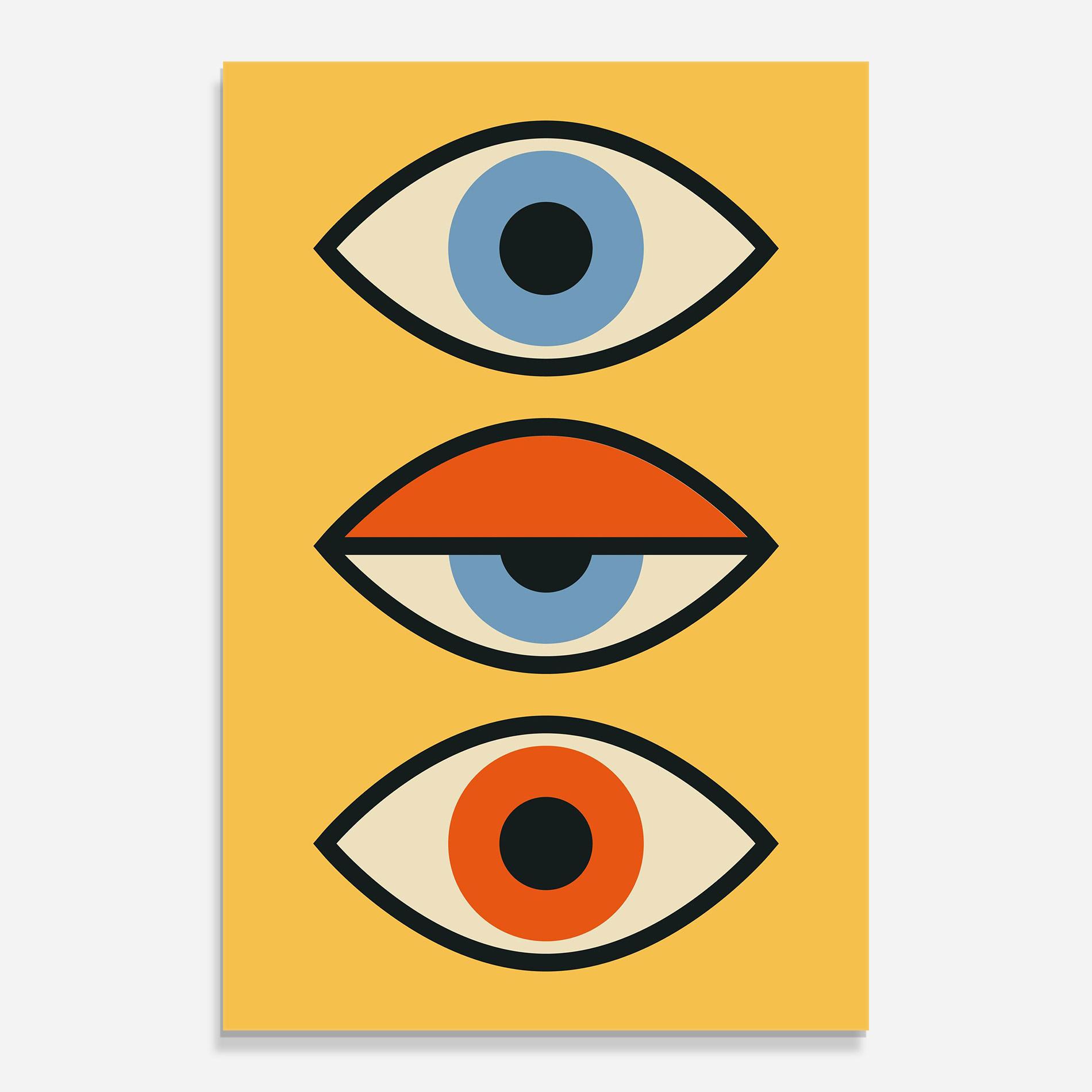 Glasbild Blue Orange Eye mockup 0
