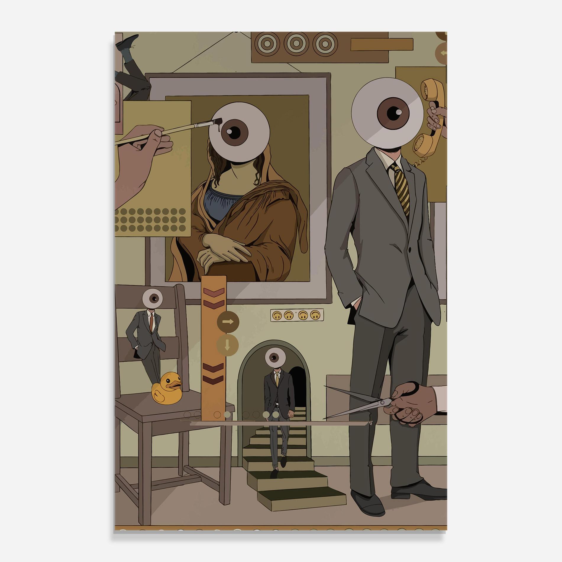 Glasbild Eyes Man mockup 0