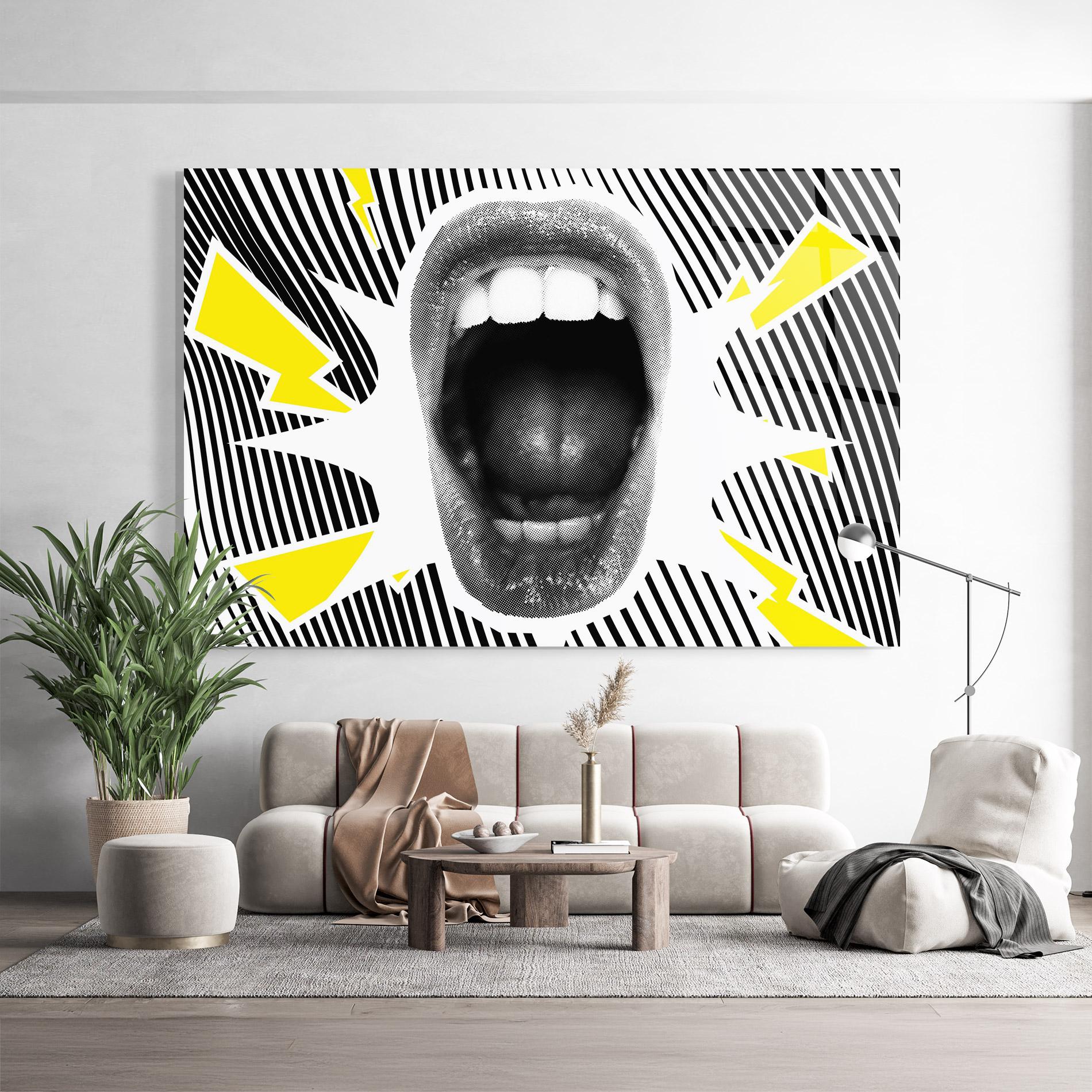 Glasbild Lightning Mouth mockup 9