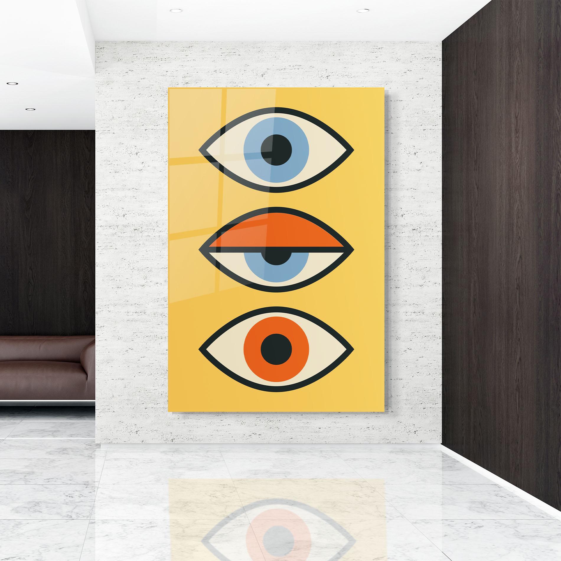 Glasbild Blue Orange Eye mockup 9