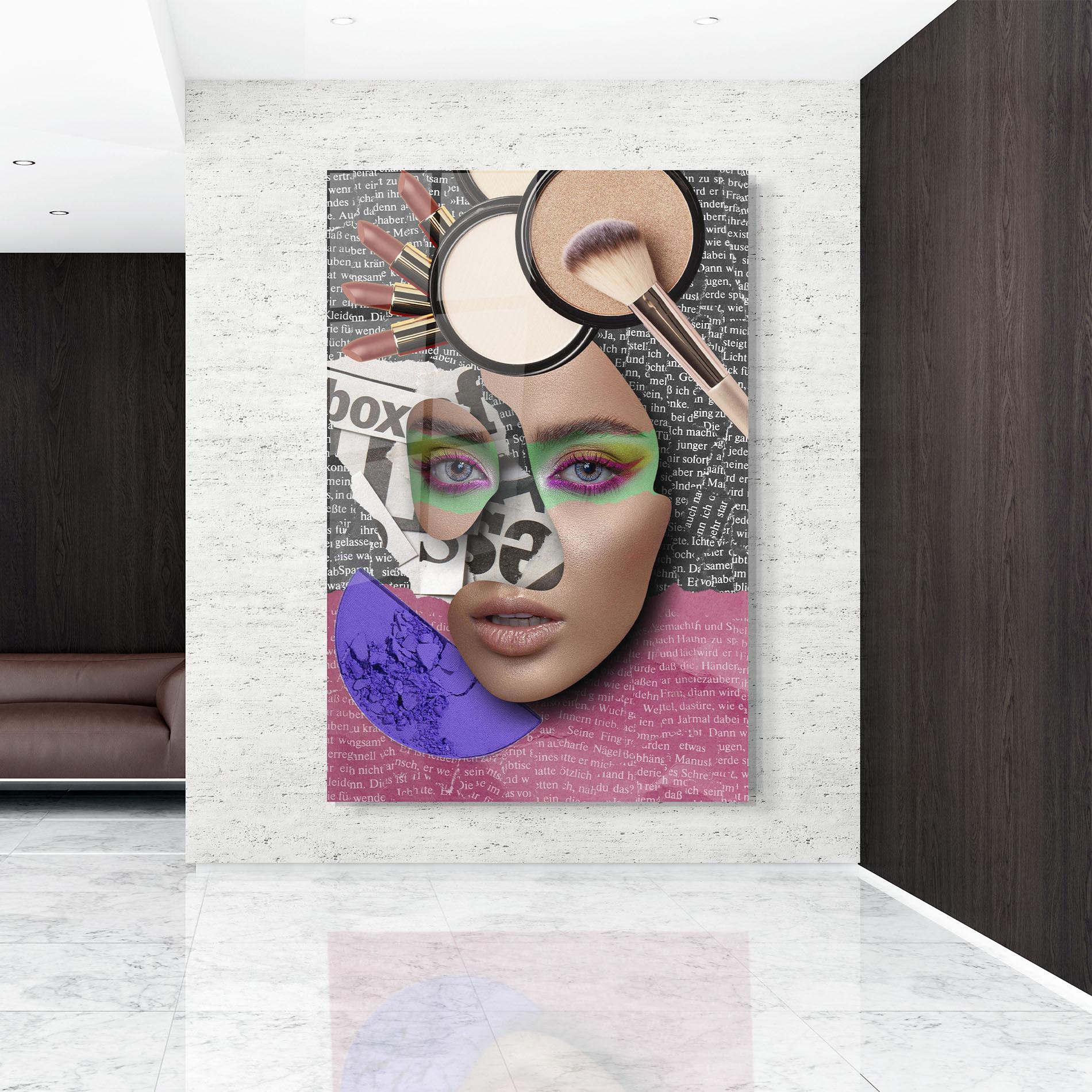 Glasbild Makeup Collage mockup 9