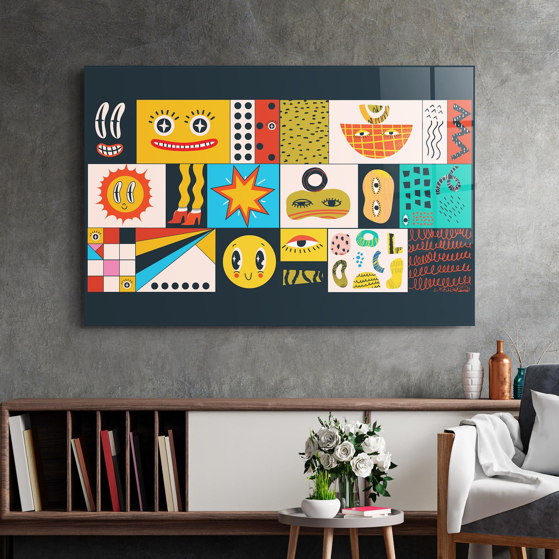 Glasbild Cool Eye Shape mockup 2