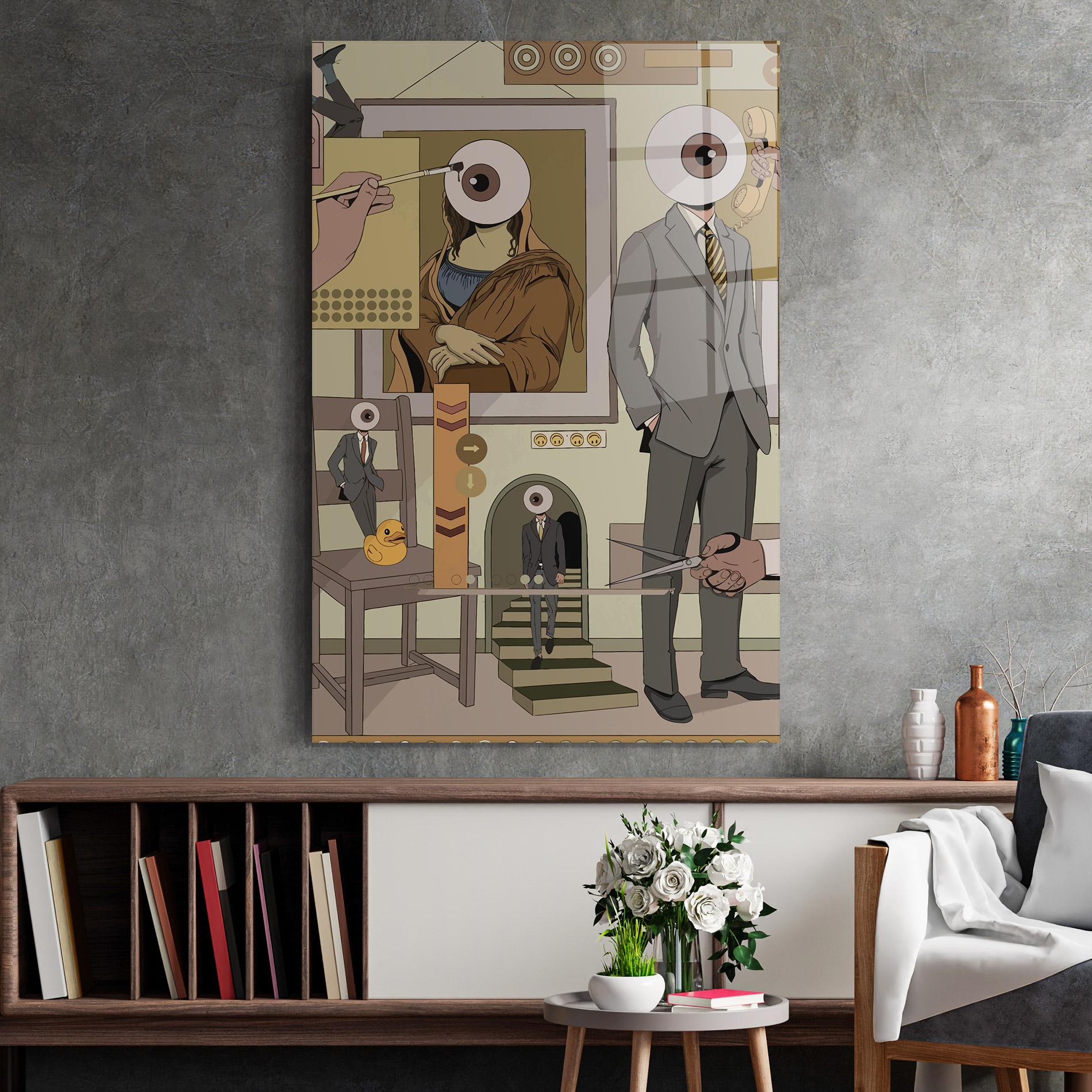 Glasbild Eyes Man mockup 2