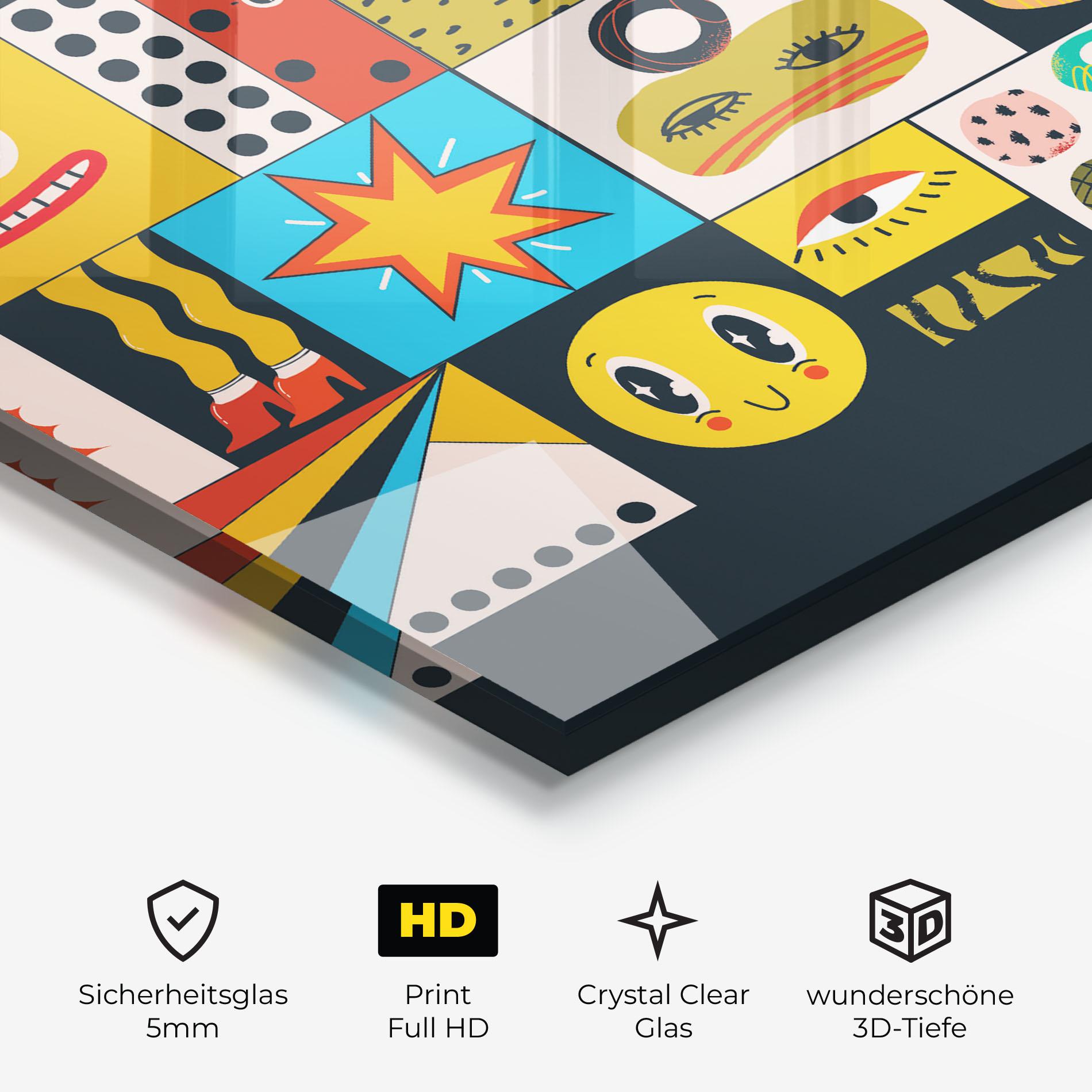 Glasbild Cool Eye Shape mockup 3