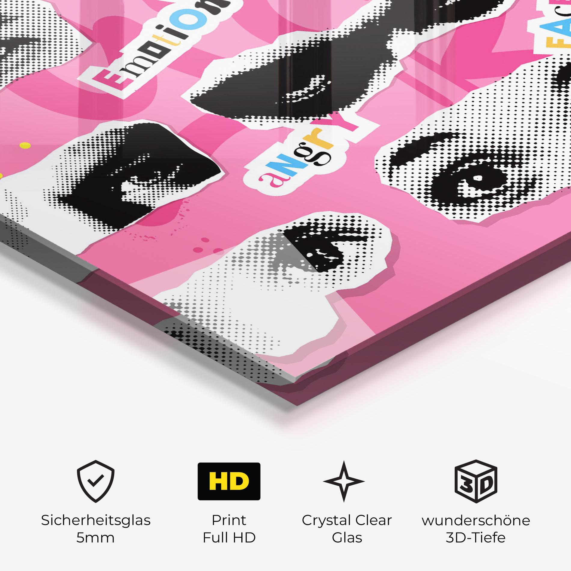 Glasbild Eye Type mockup 3