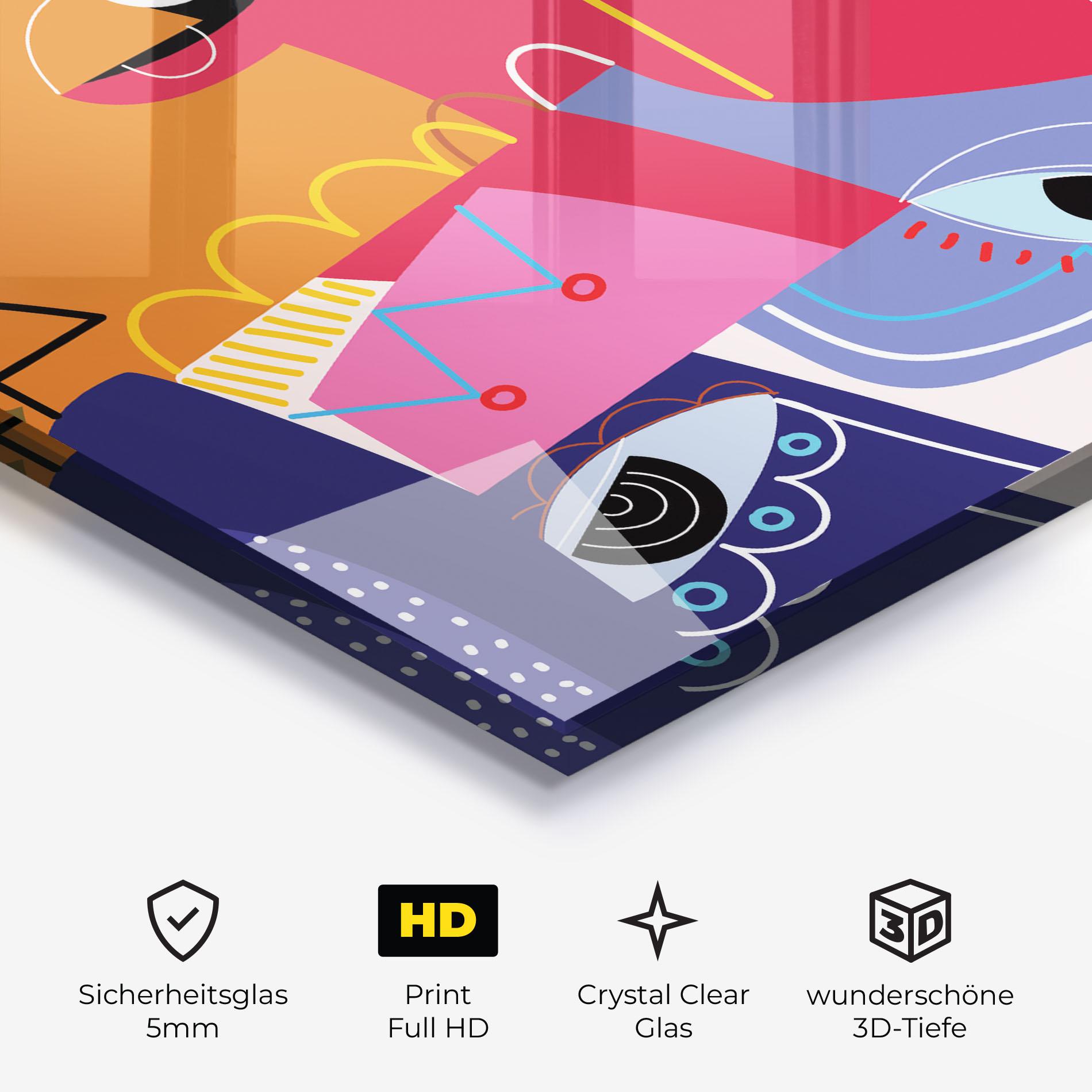 Glasbild Line Eye Family mockup 3