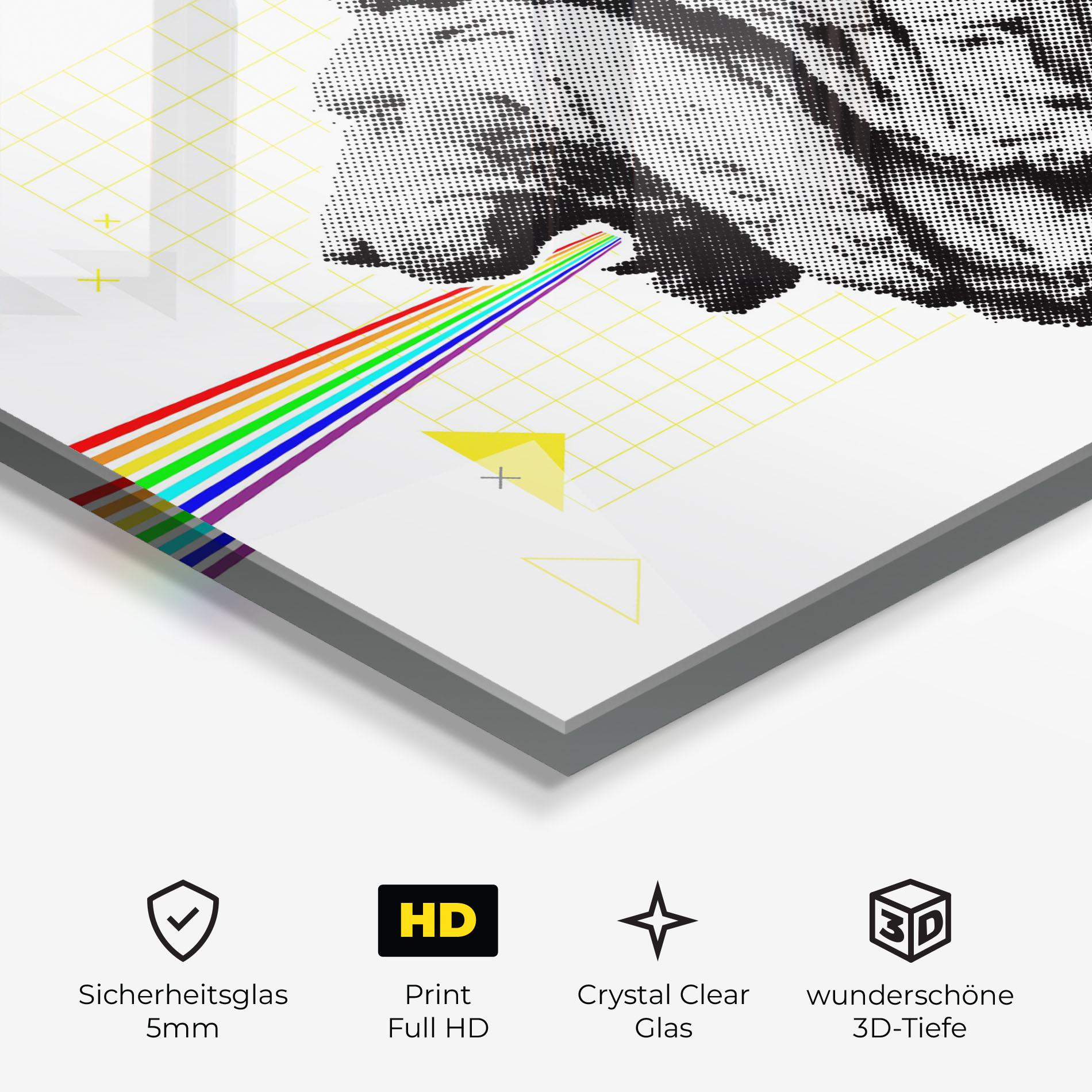 Glasbild Lion Collage mockup 3