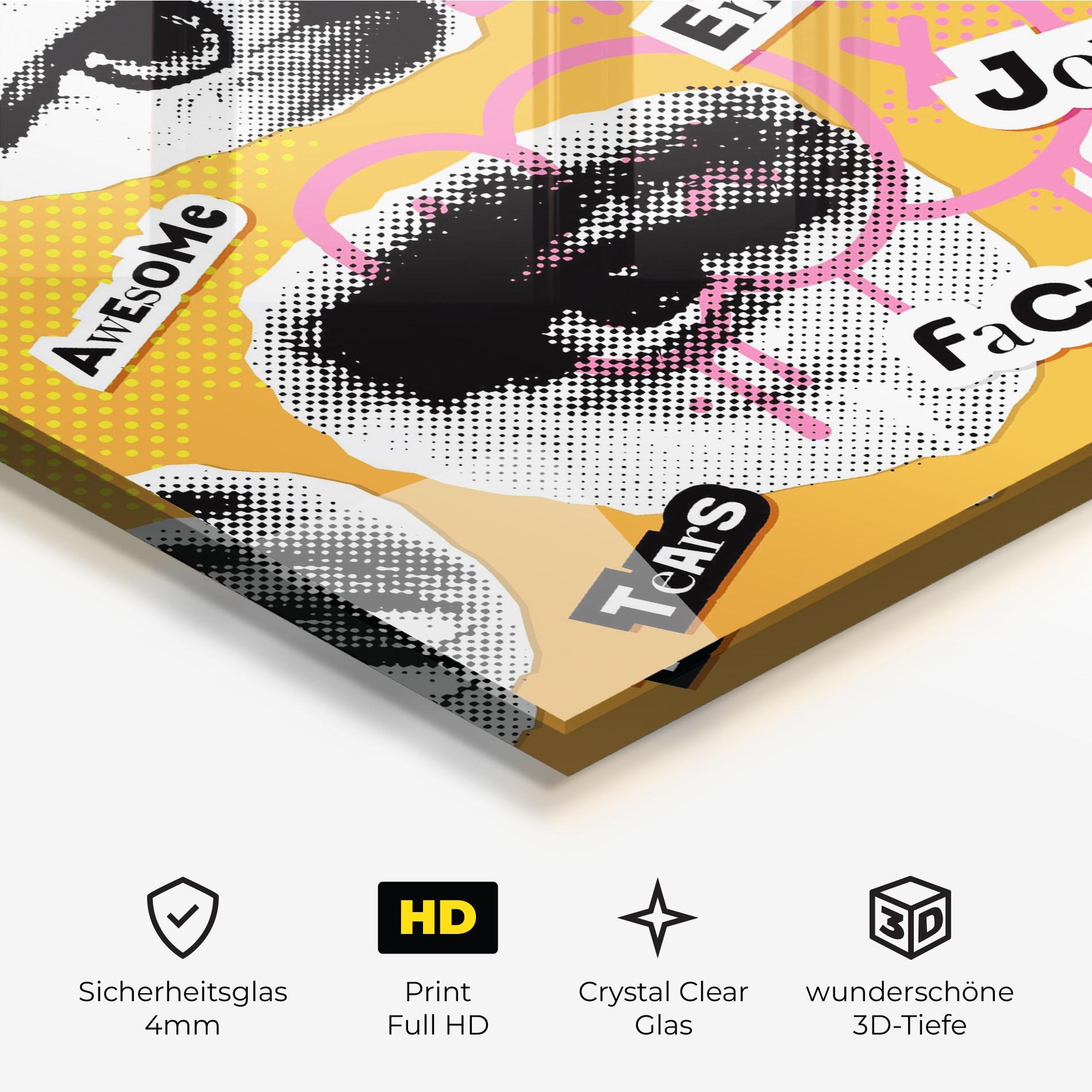 Glasbild Awesome Emotions mockup 3