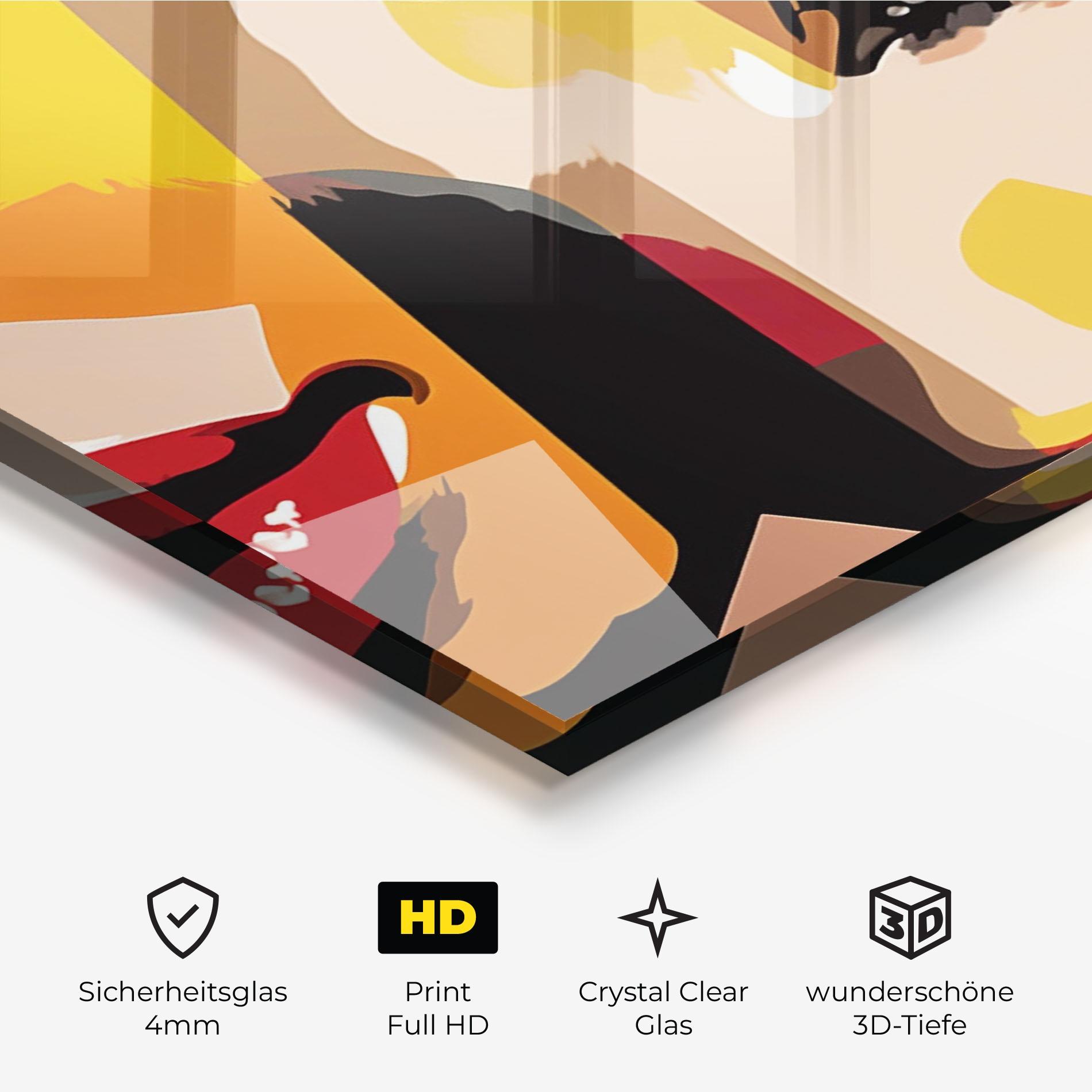 Glasbild Beauty Woman Art mockup 3