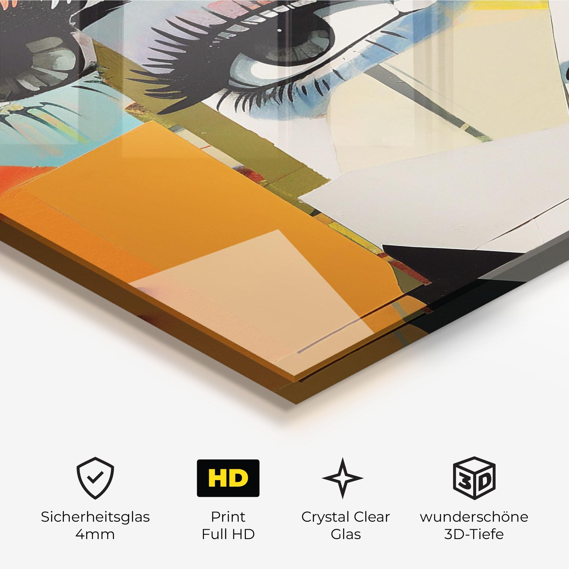 Glasbild Drawing Collage mockup 3