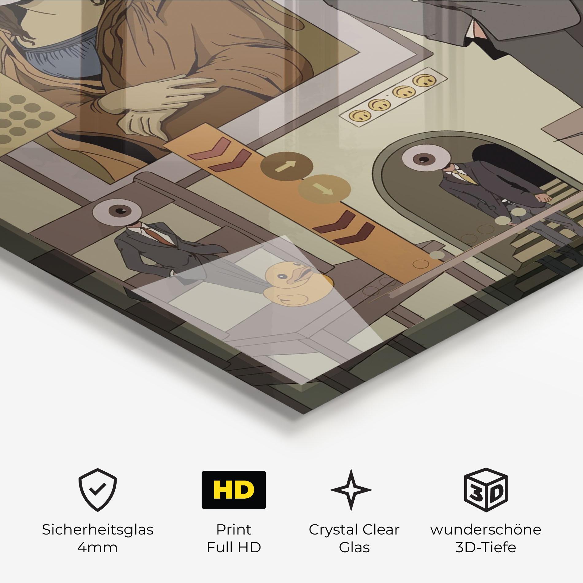 Glasbild Eyes Man mockup 3