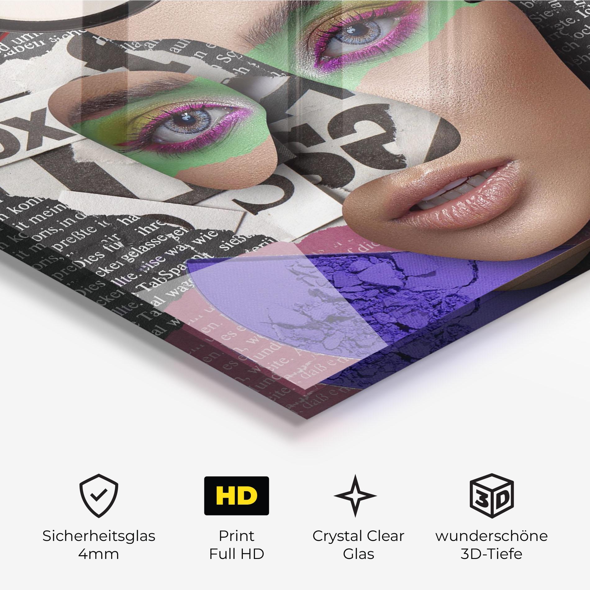 Glasbild Makeup Collage mockup 3