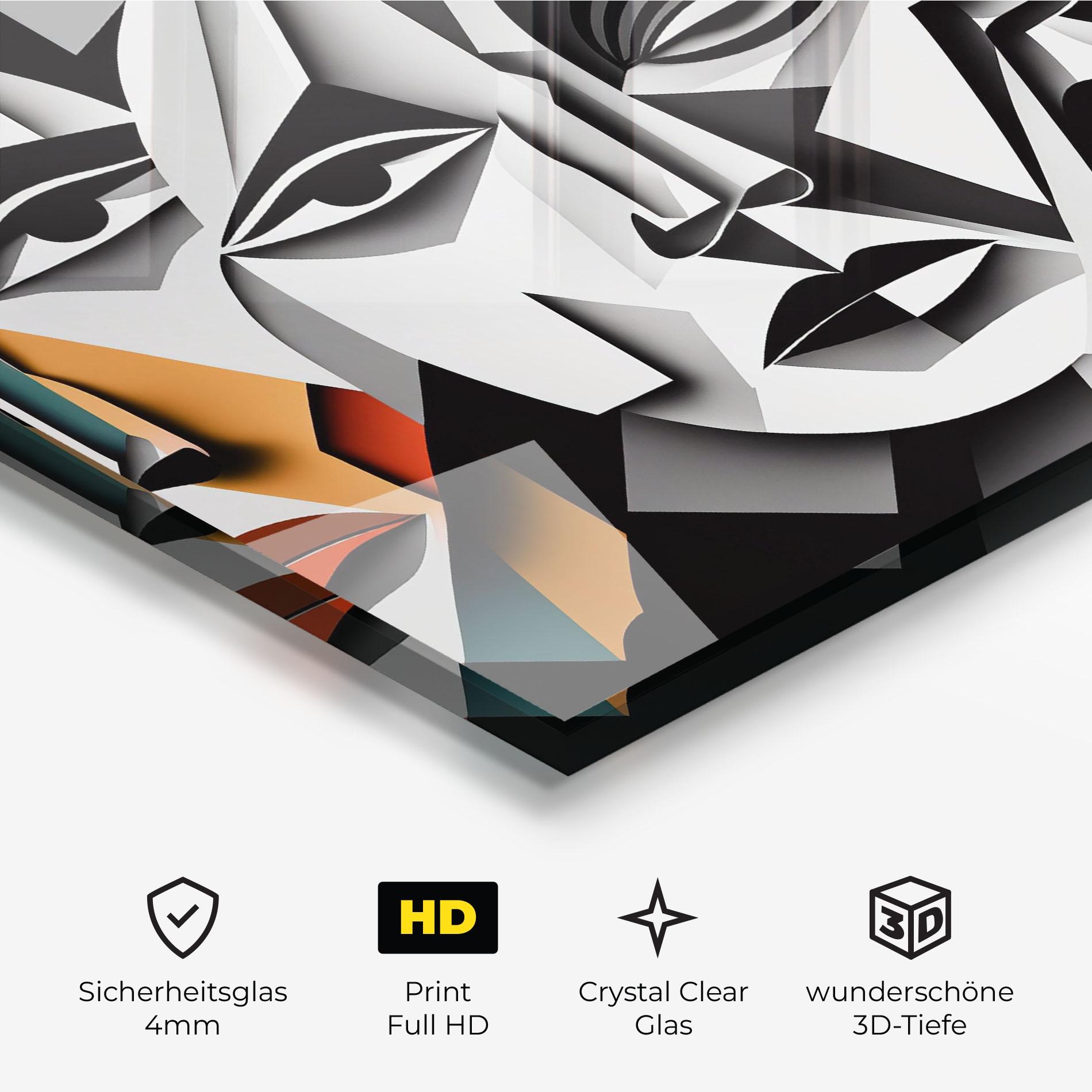 Glasbild Mix Faces Collage mockup 3