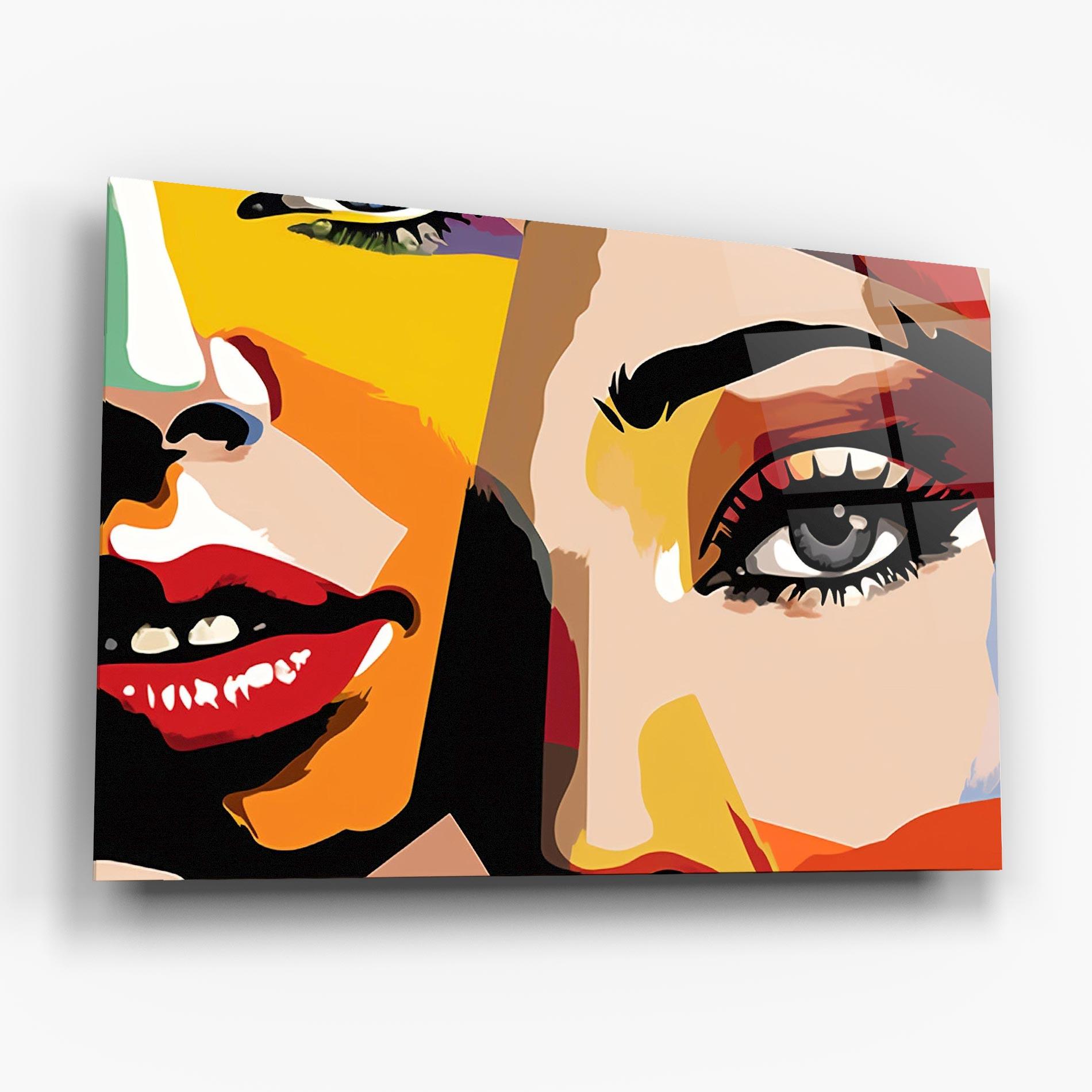 Glasbild Beauty Woman Art mockup 6