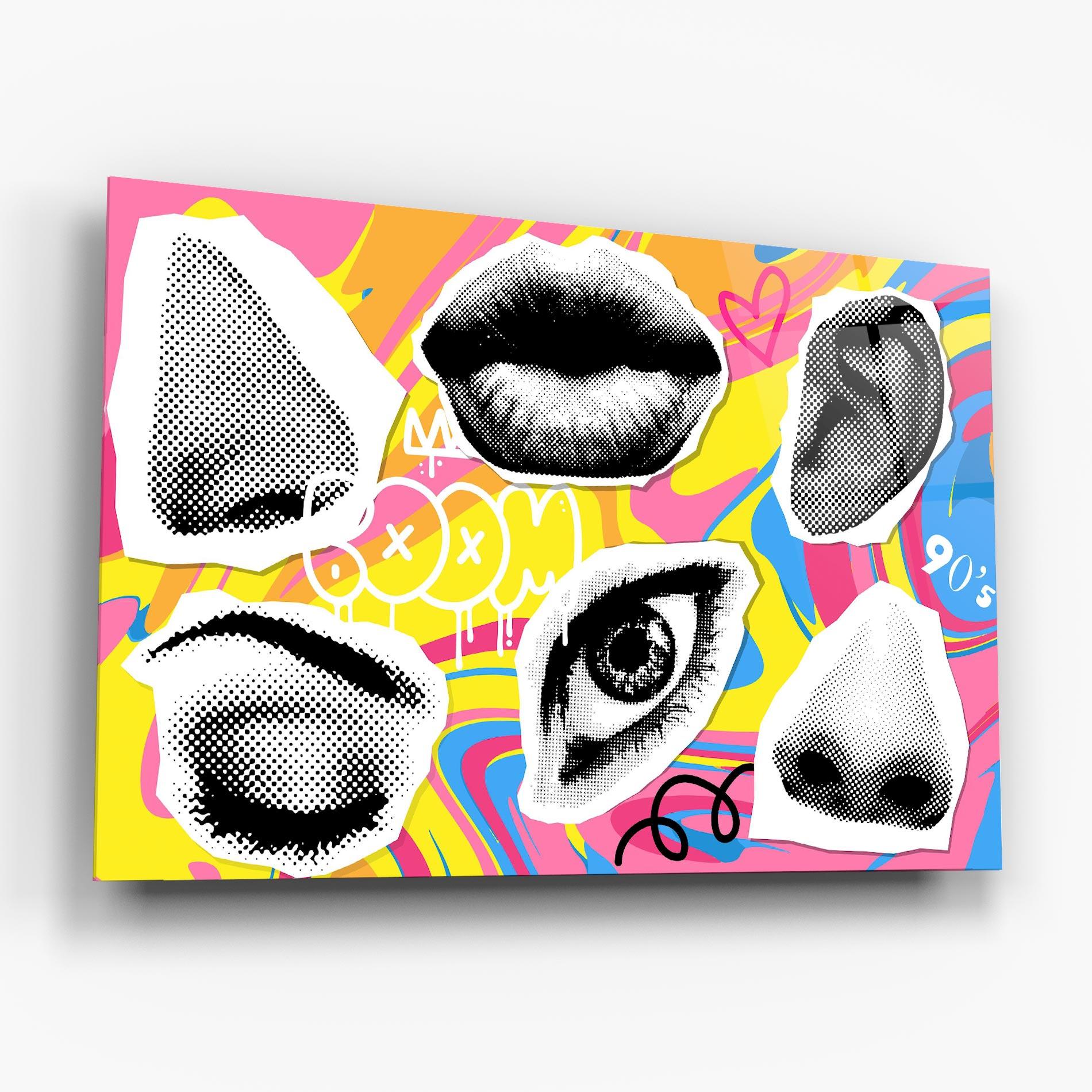 Glasbild Boom 90s mockup 6