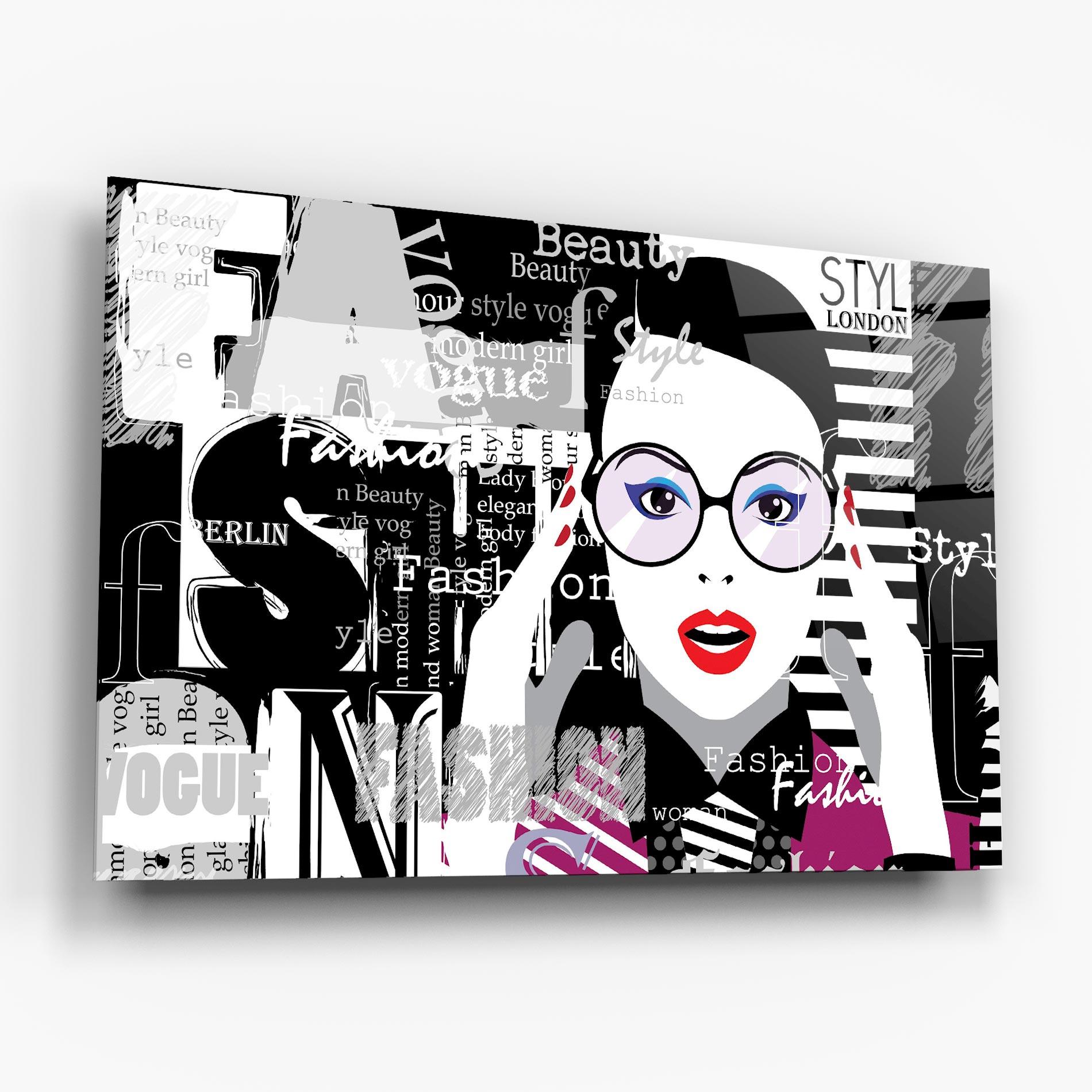 Glasbild Fashion Collage mockup 6