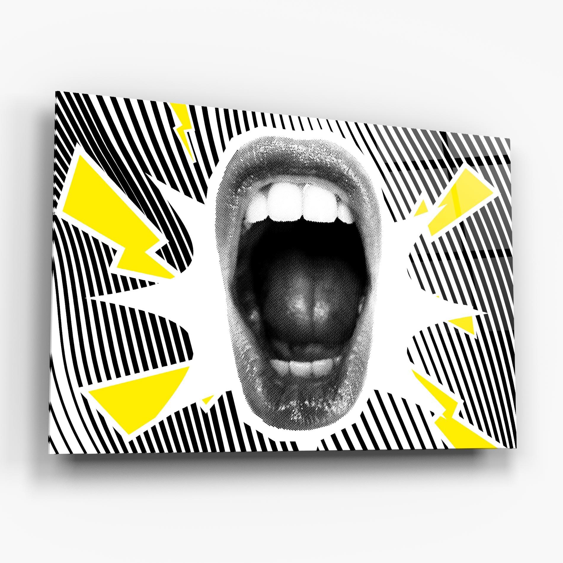 Glasbild Lightning Mouth mockup 6