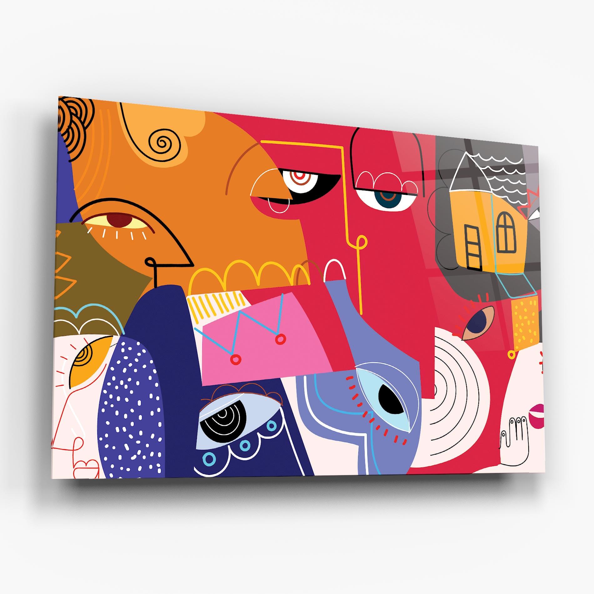 Glasbild Line Eye Family mockup 6