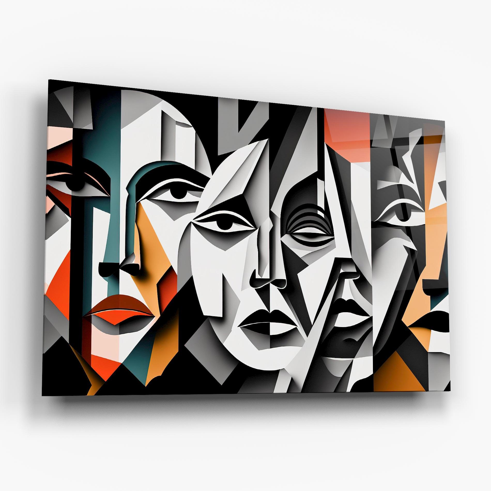 Glasbild Mix Faces Collage mockup 6