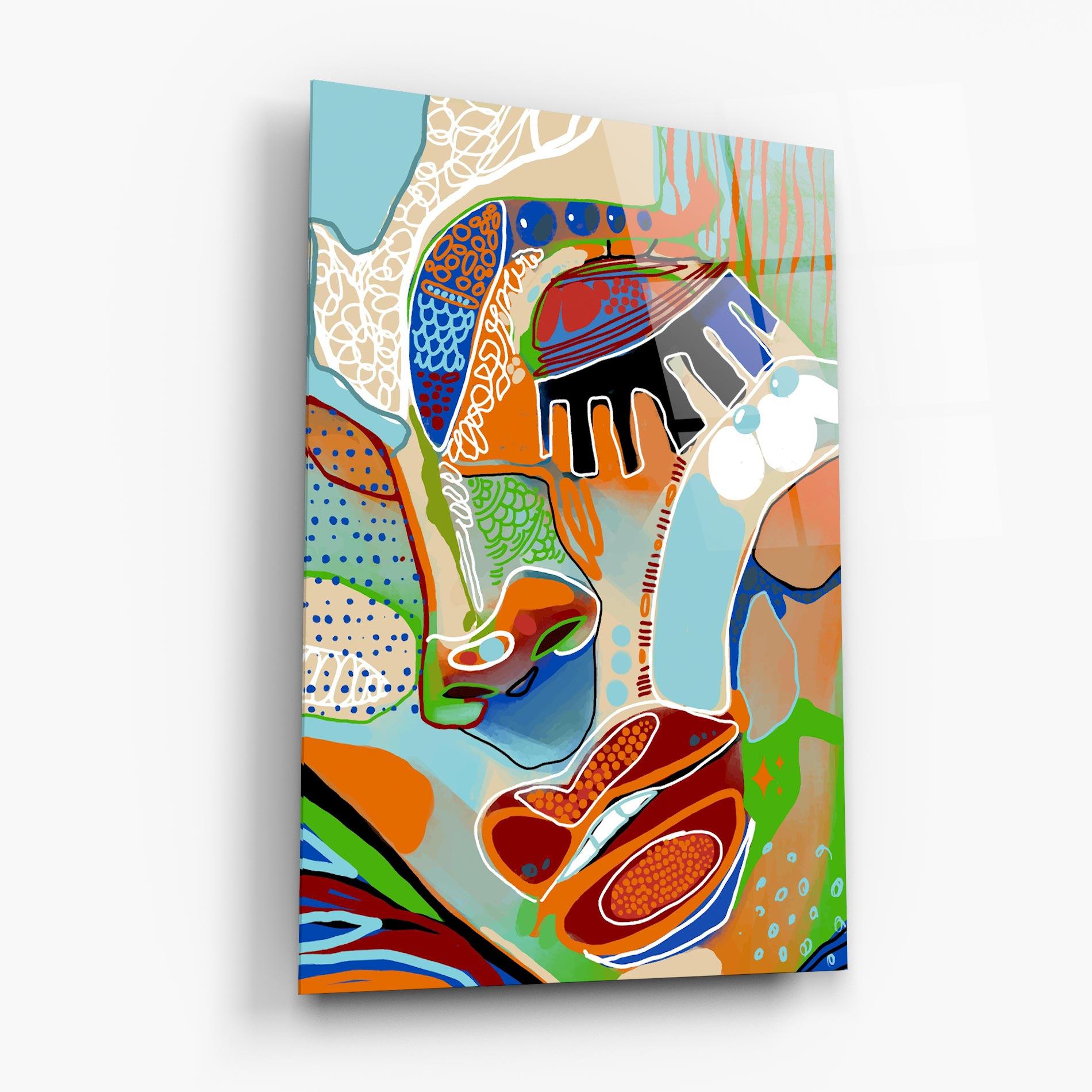 Glasbild Abstract Face Art mockup 6