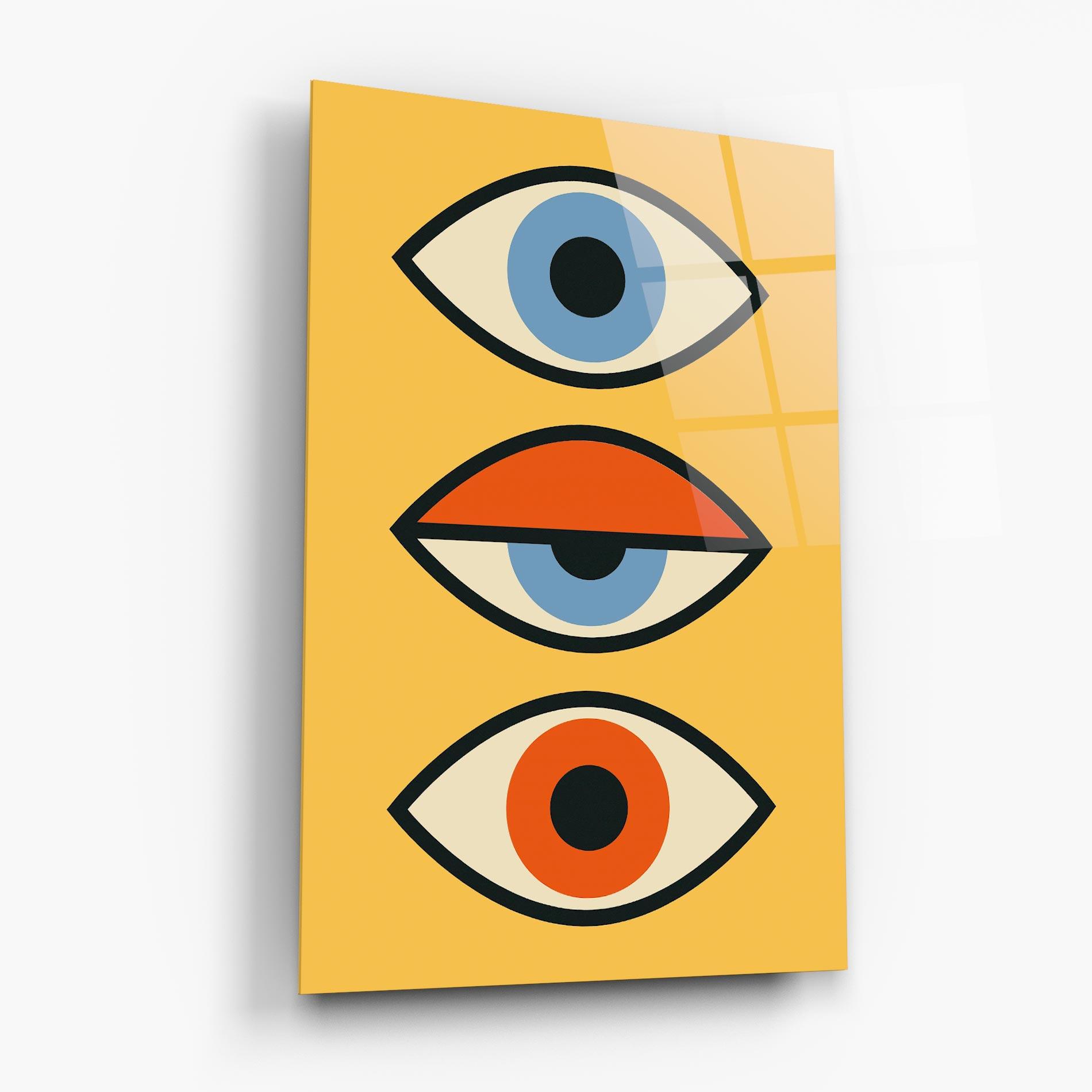 Glasbild Blue Orange Eye mockup 6