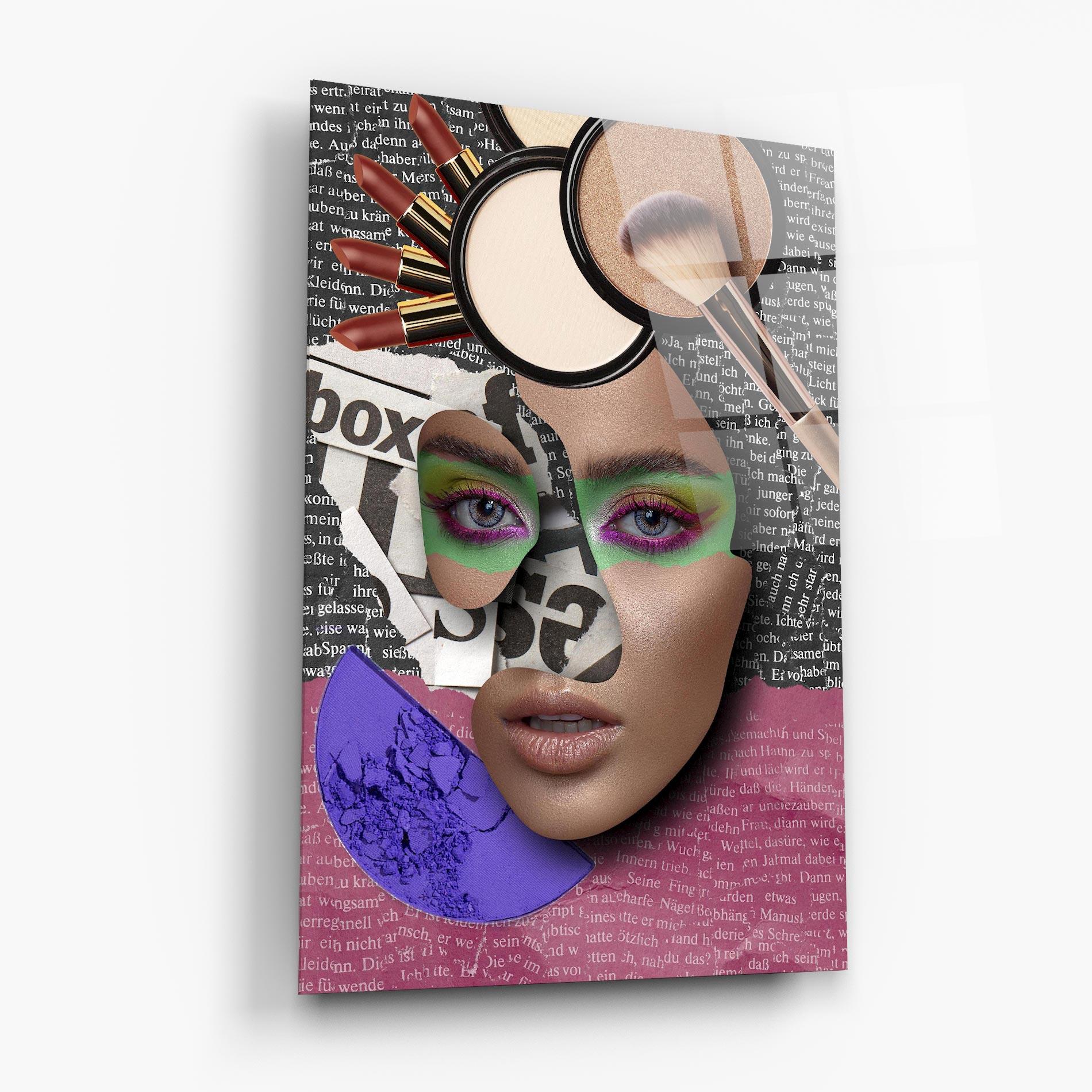 Glasbild Makeup Collage mockup 6