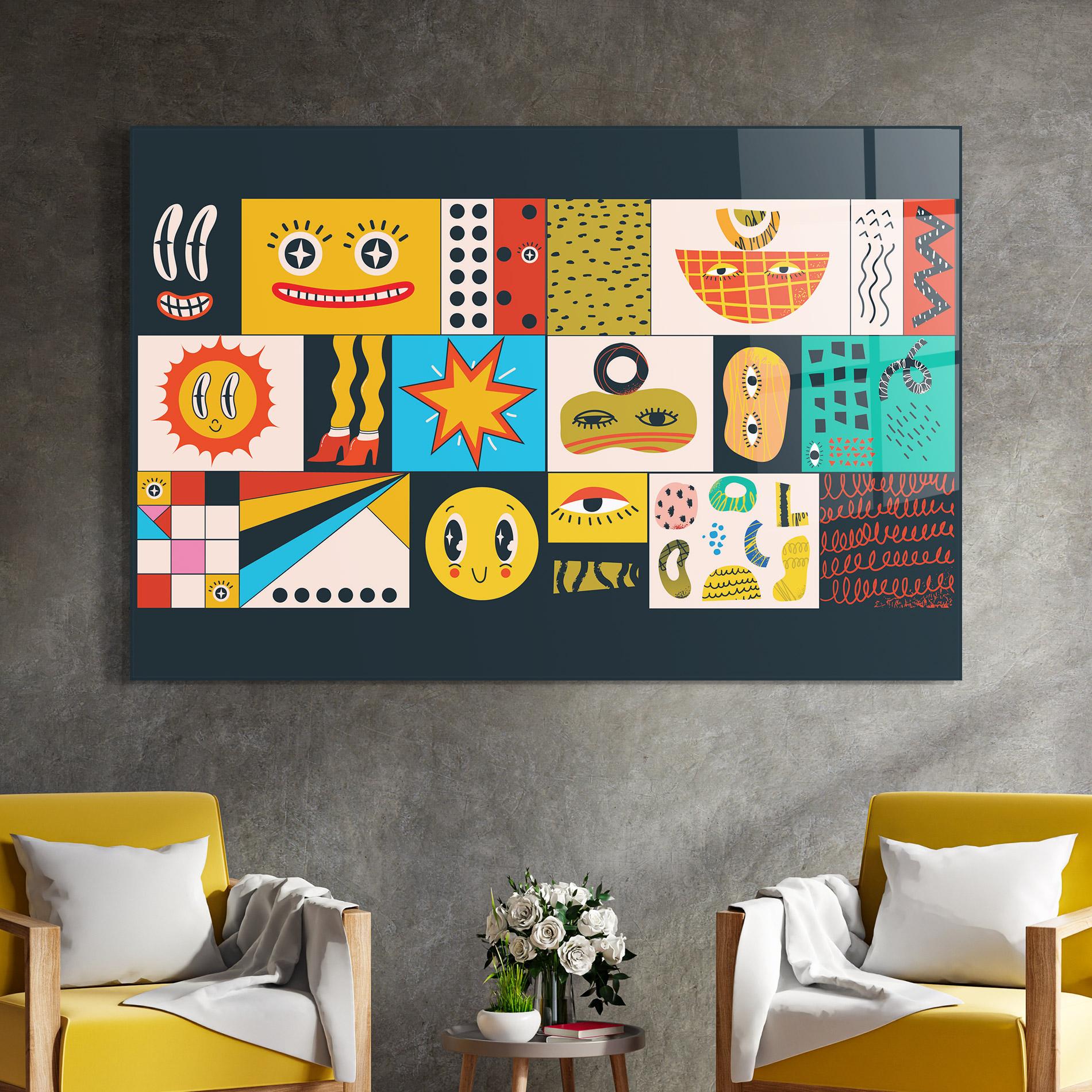 Glasbild Cool Eye Shape mockup 4