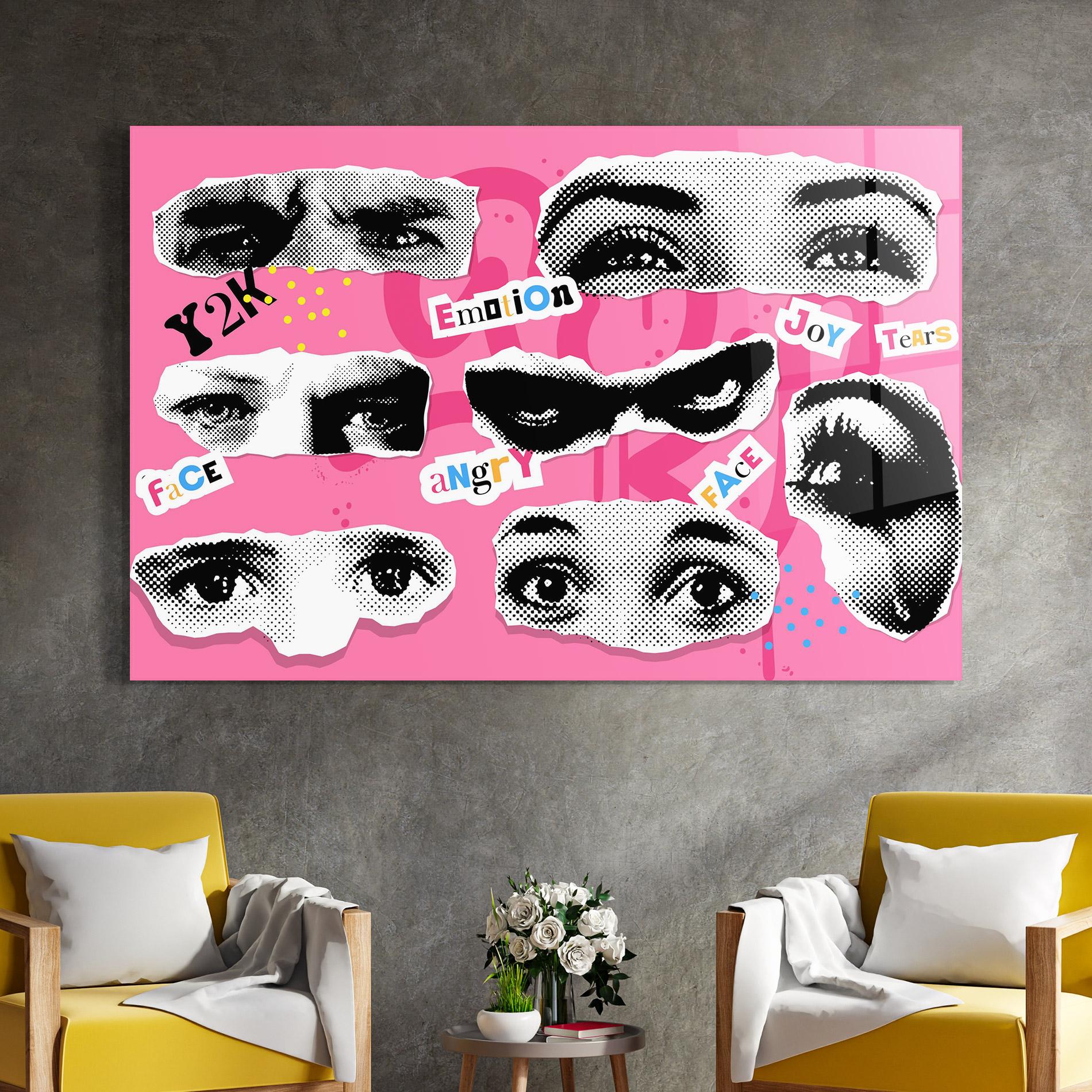 Glasbild Eye Type mockup 4